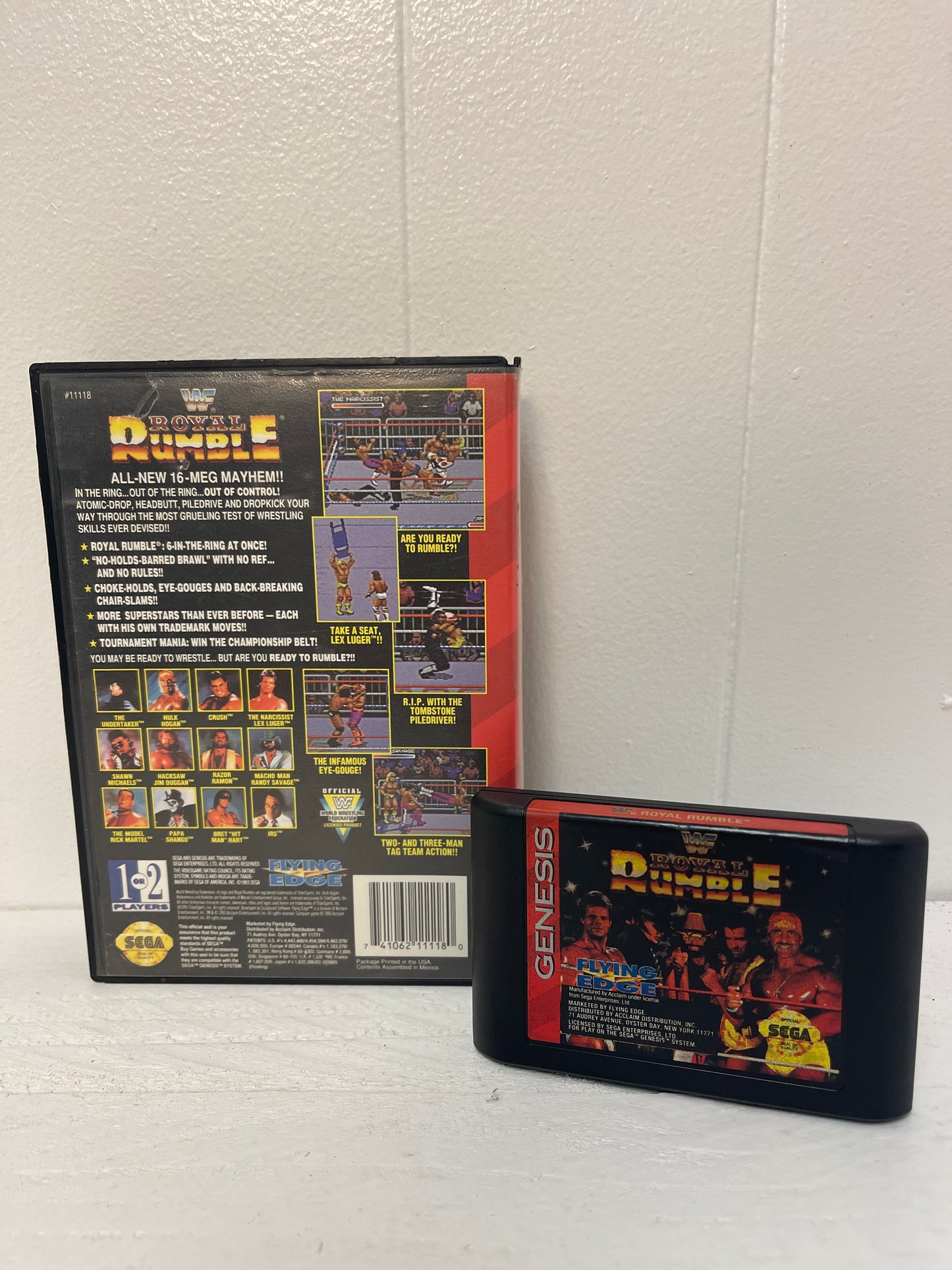 Vintage 1993 WWF Royal Rumble Sega Genesis Game