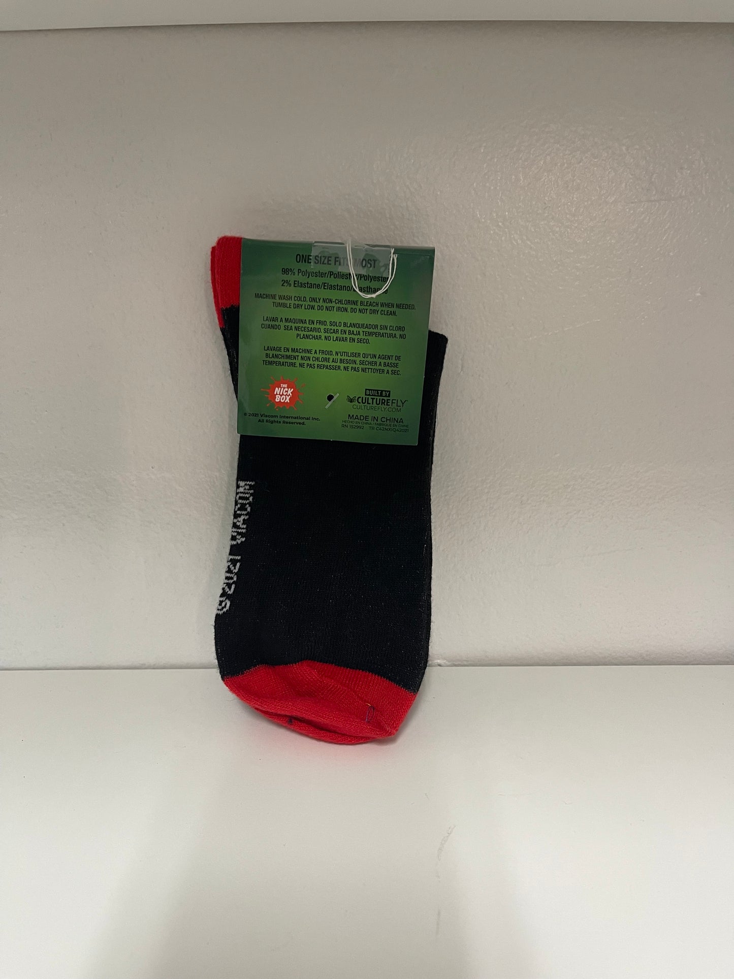 Nickelodeon Nick Box Nicktoons Angry Beavers Black Novelty Cartoon Crew Socks