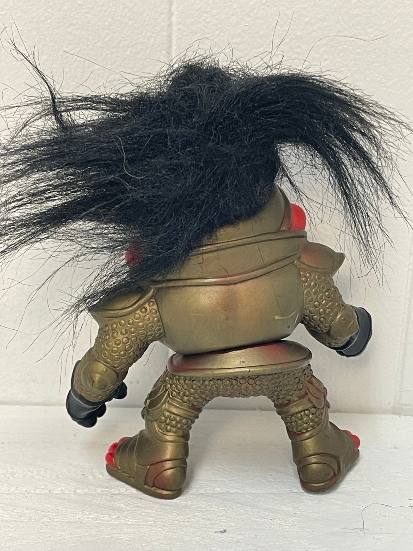Battle Trolls Sir Knight Trollahad Golden Knight Red Face Figure Hasbro Vtg 1992