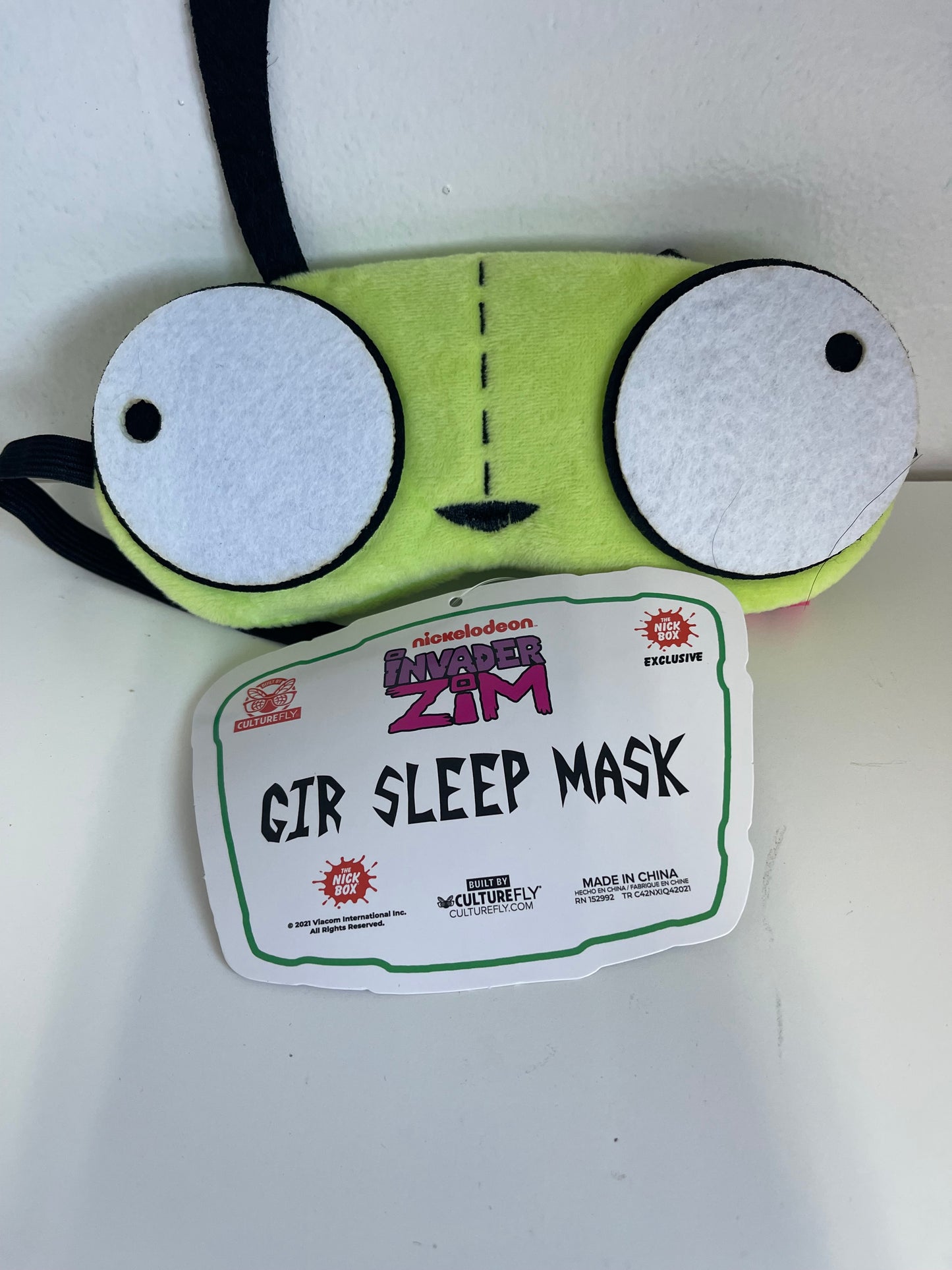 Nickelodeon The Nick Box Exclusive Invader Zim GIR Sleep Mask New With Tags