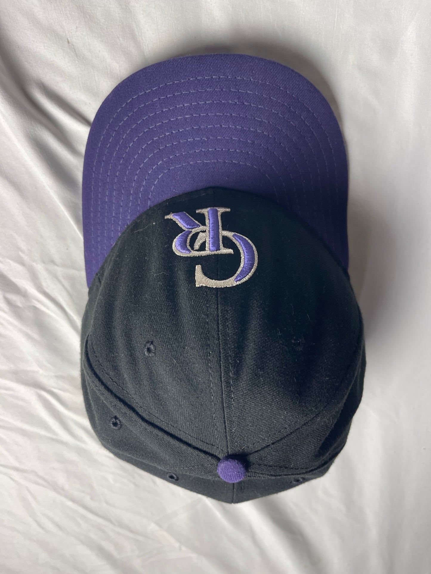 Colorado Rockies Hat Cap Size 7 3/4 Fitted New Era MLB Black Purple Baseball