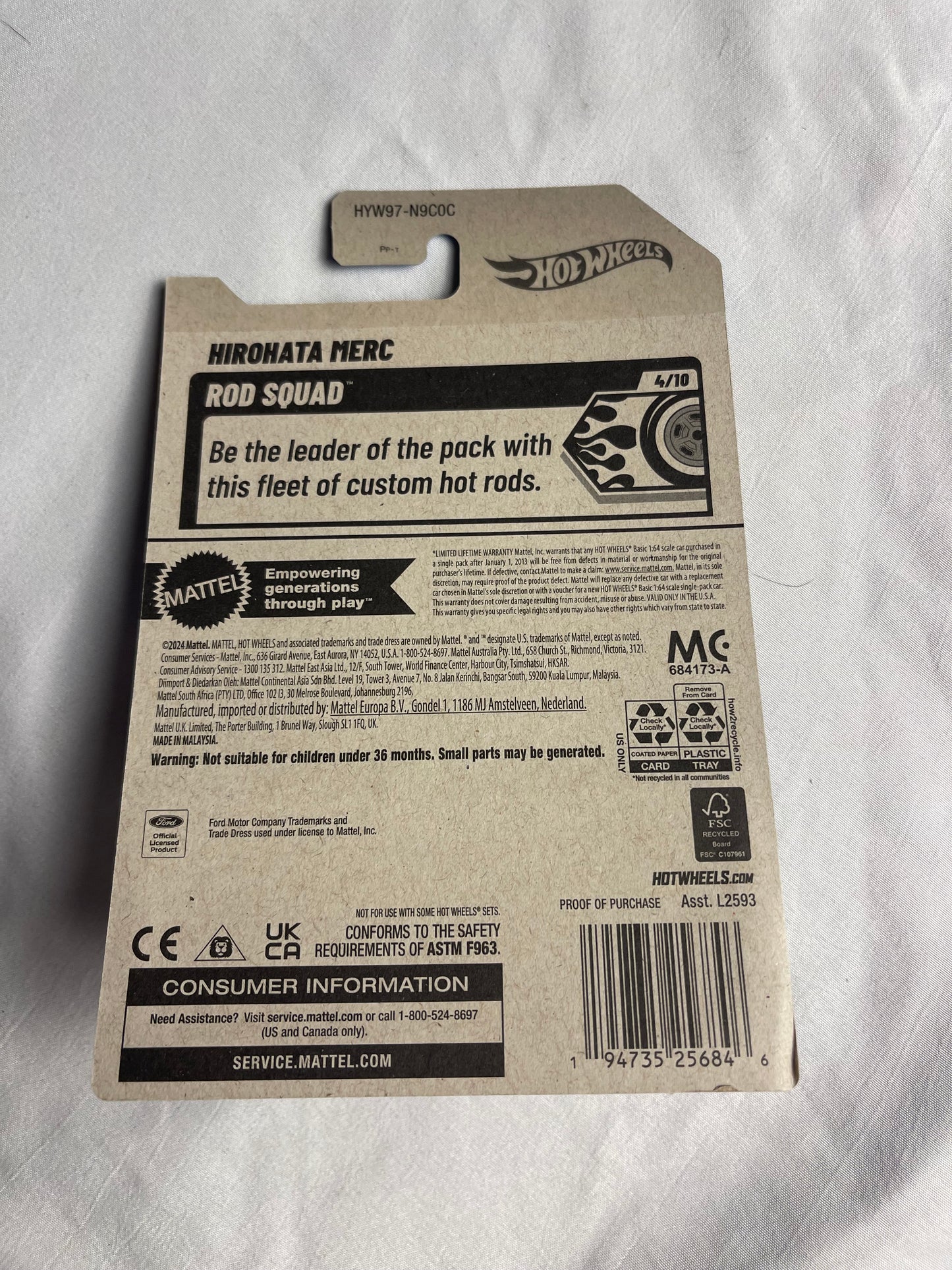 2025 Hot Wheels Hirohata Merc Purple #46 Case B Rod Squad