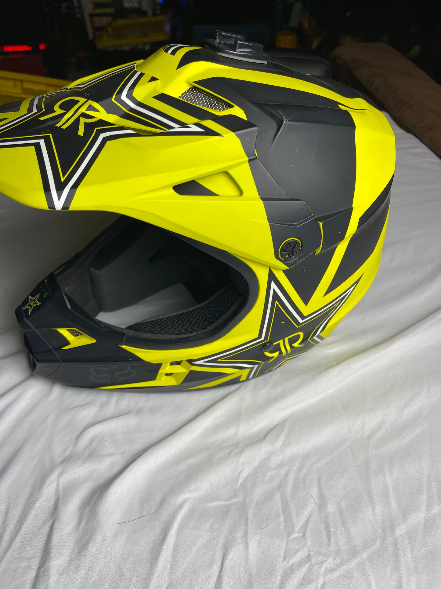 Fox V1 Rockstar Energy Drink MTX Helmet Size XL