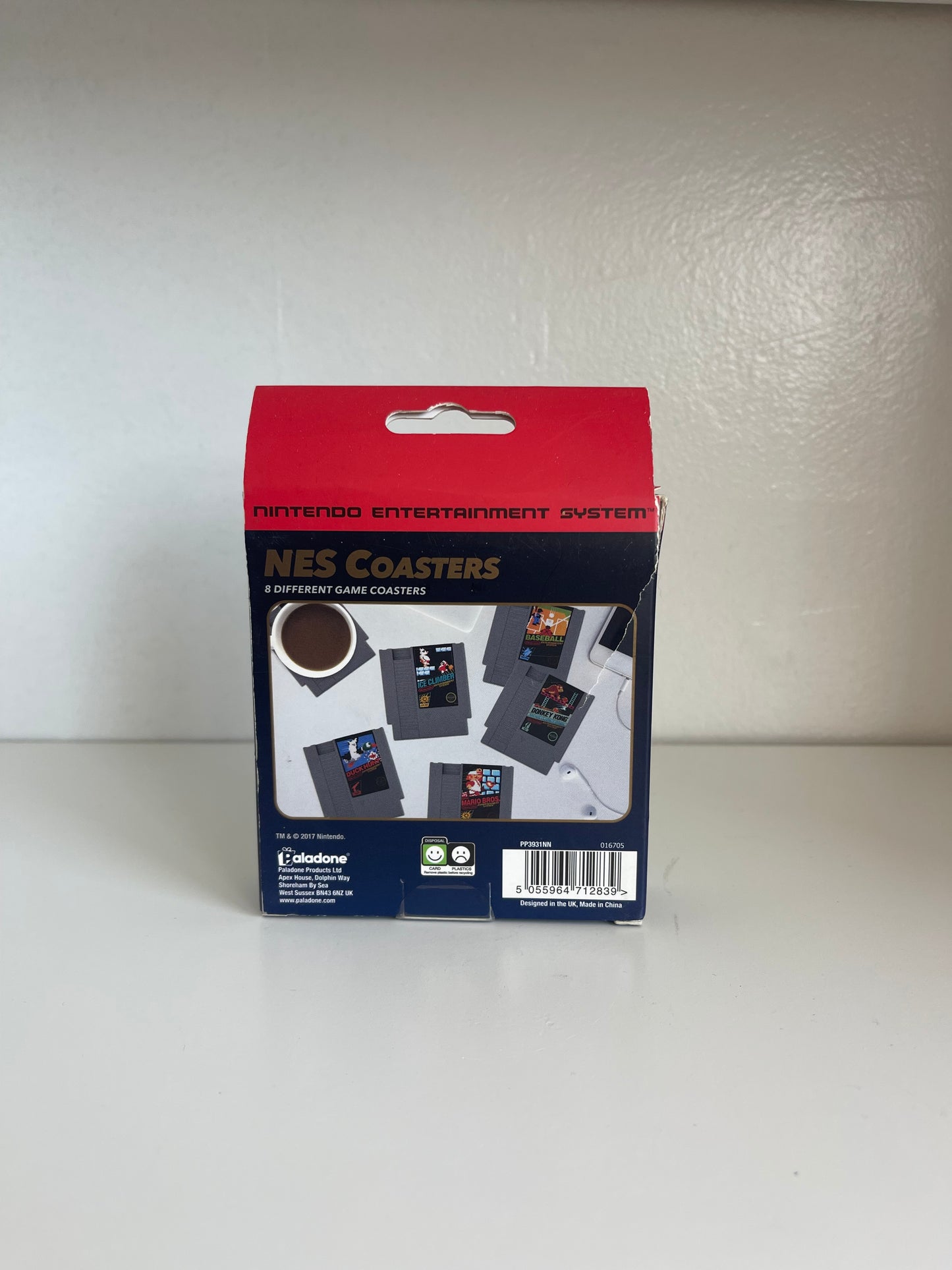 Nintendo NES Classic Video Game Cartridge Coasters. New In Box. Set 8 Coasters