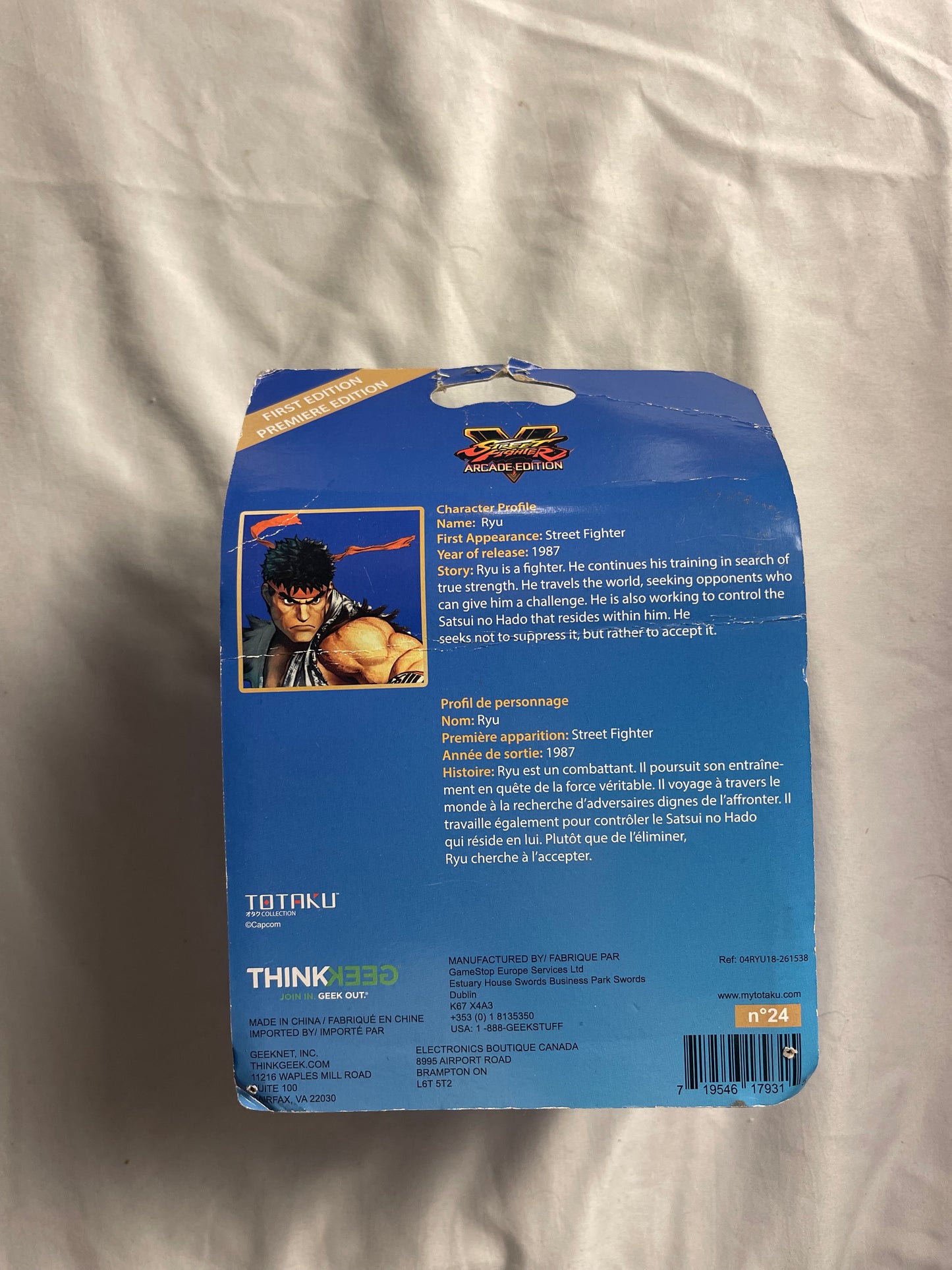 Ryu Totaku Action Figure Street Fighter V Arcade Edition