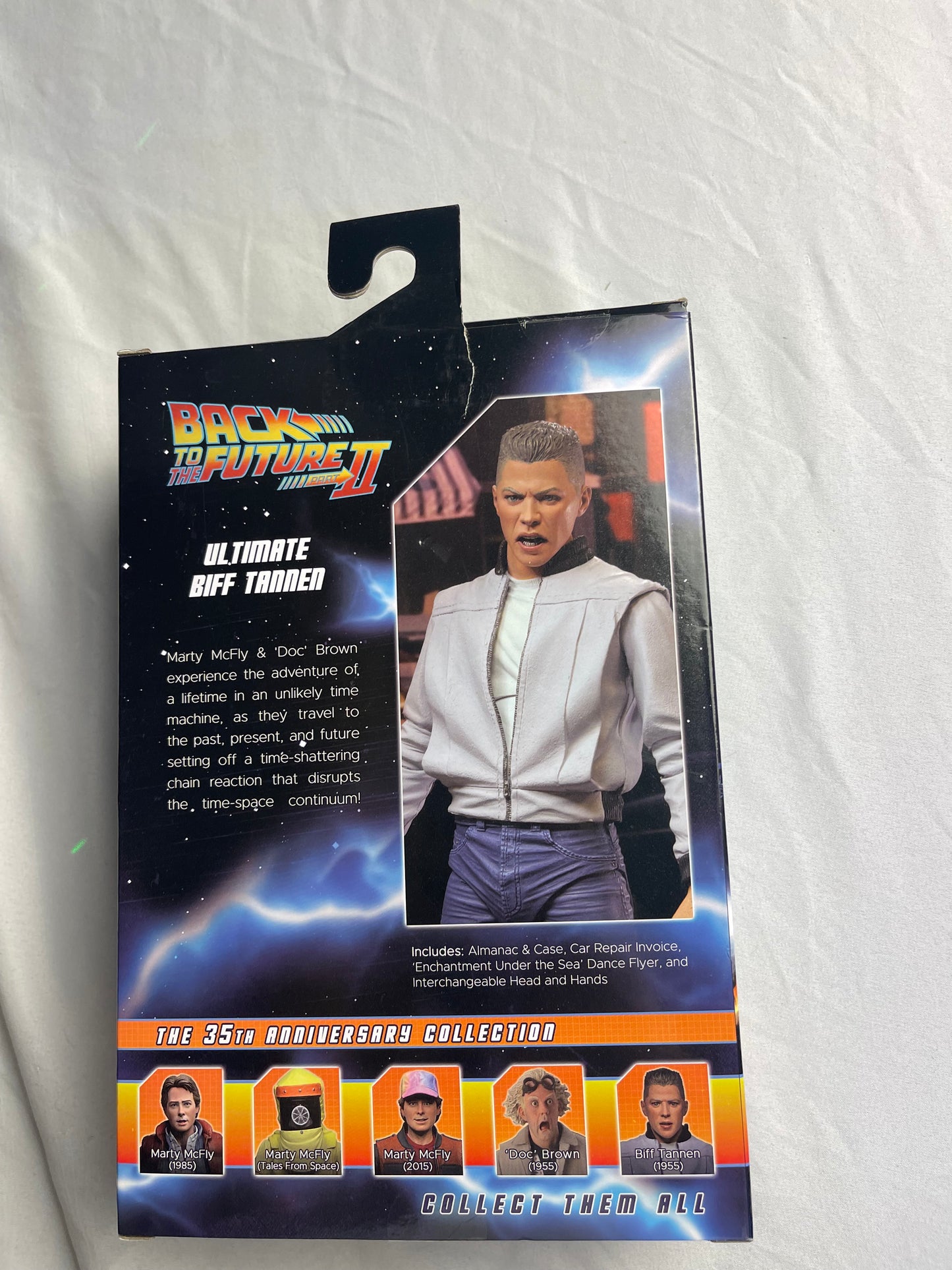 Back To The Future II Biff Tannen 7” Action Figure/ Grays Sports Almanac Neca