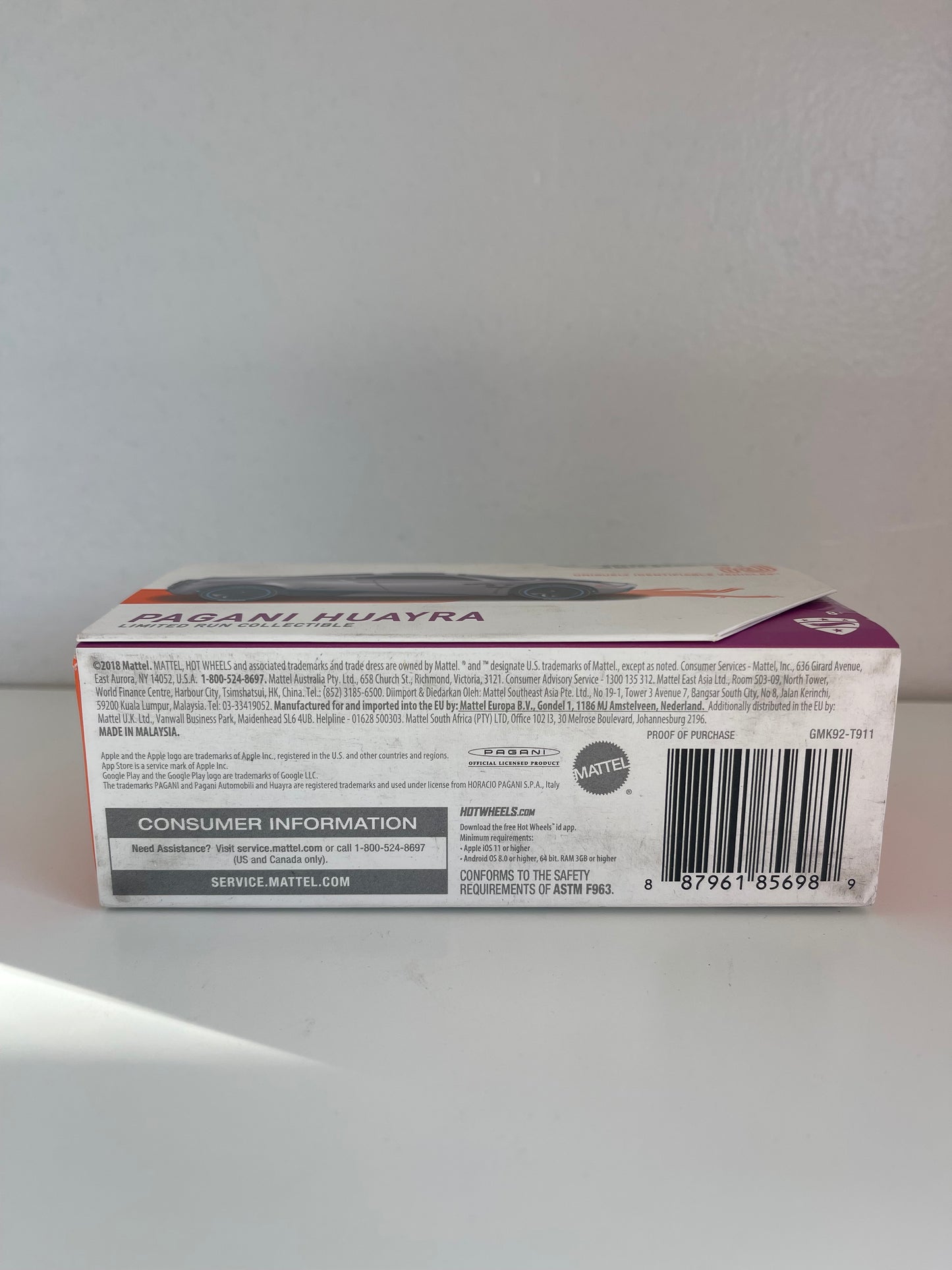 Hot Wheels id Pagani Huayra Silver / Light Purple Supercars 02/04 Series 2 VHT