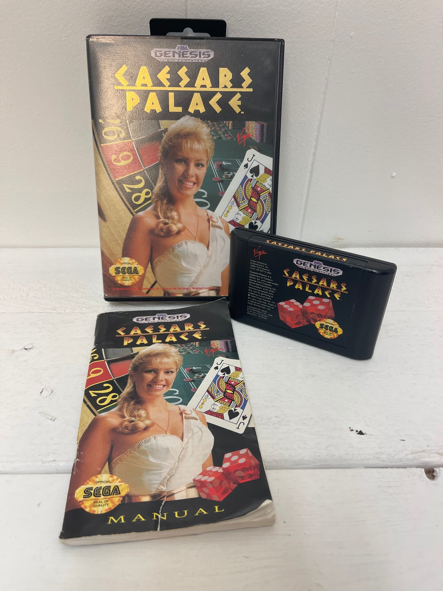 Caesars Palace Sega Genesis 1993 Virgin Games