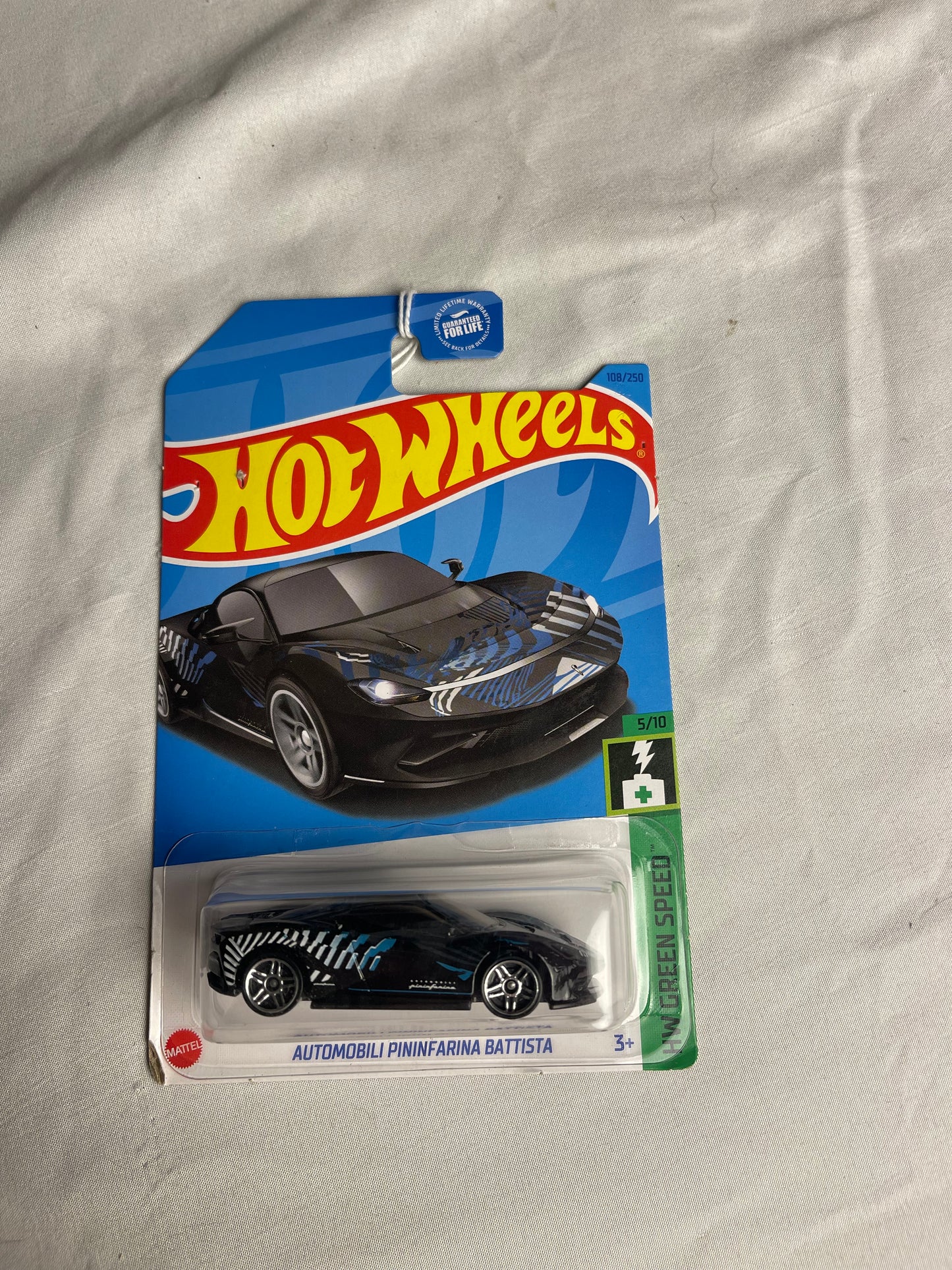2023 Hot Wheels 108/250 AUTOMOBILI PININFARINA BATTISTA 5/10 HW GREEN SPEED