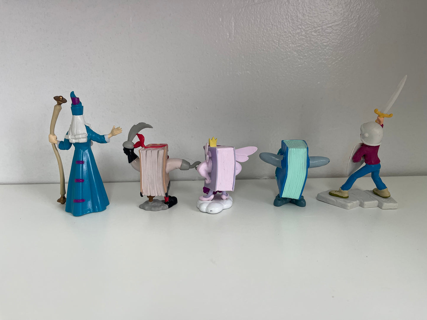Applause 1994 The Pagemaster Collectible PVC Figures Complete Set of 5 Toys