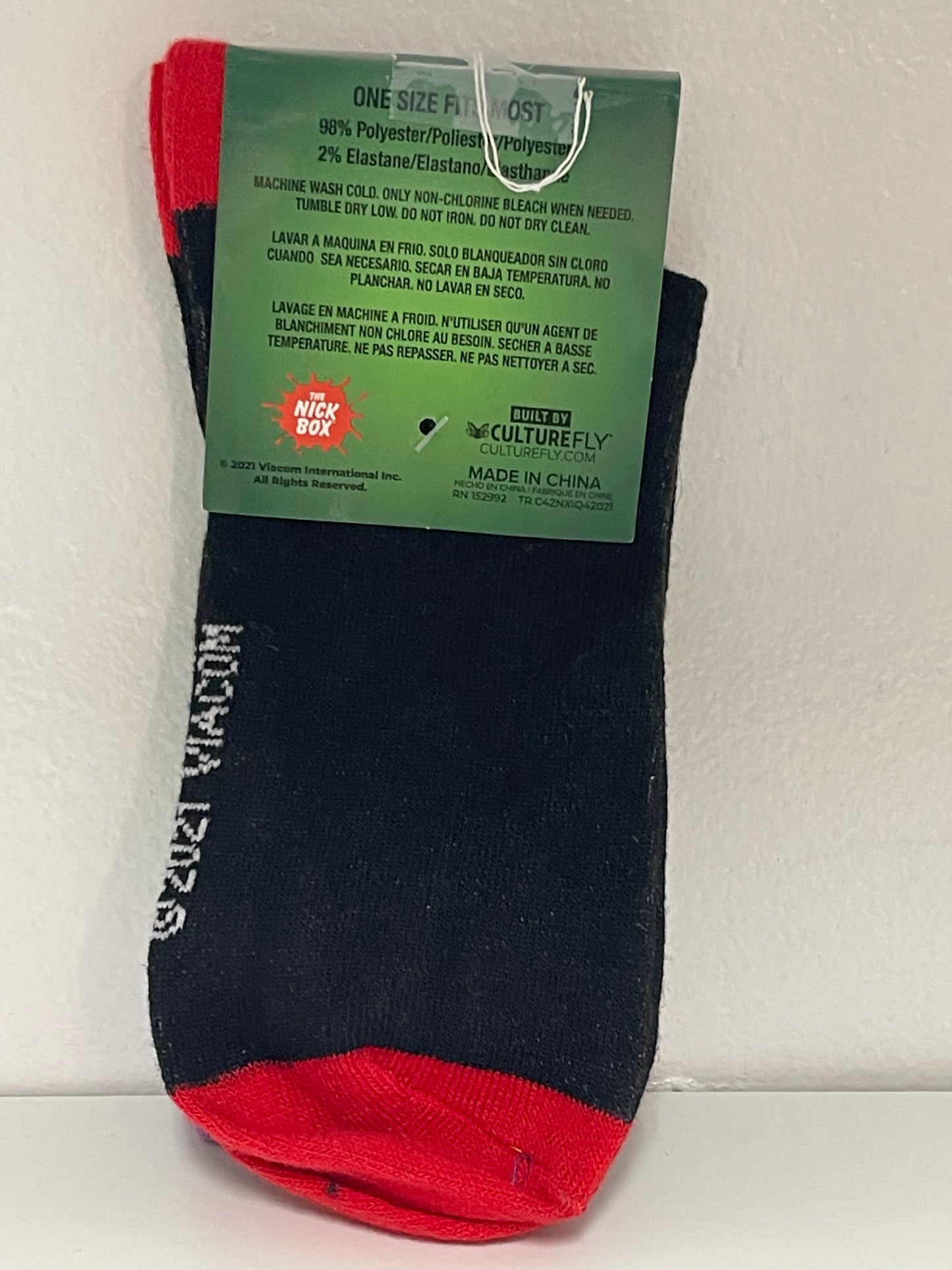 Nickelodeon Nick Box Nicktoons Angry Beavers Black Novelty Cartoon Crew Socks