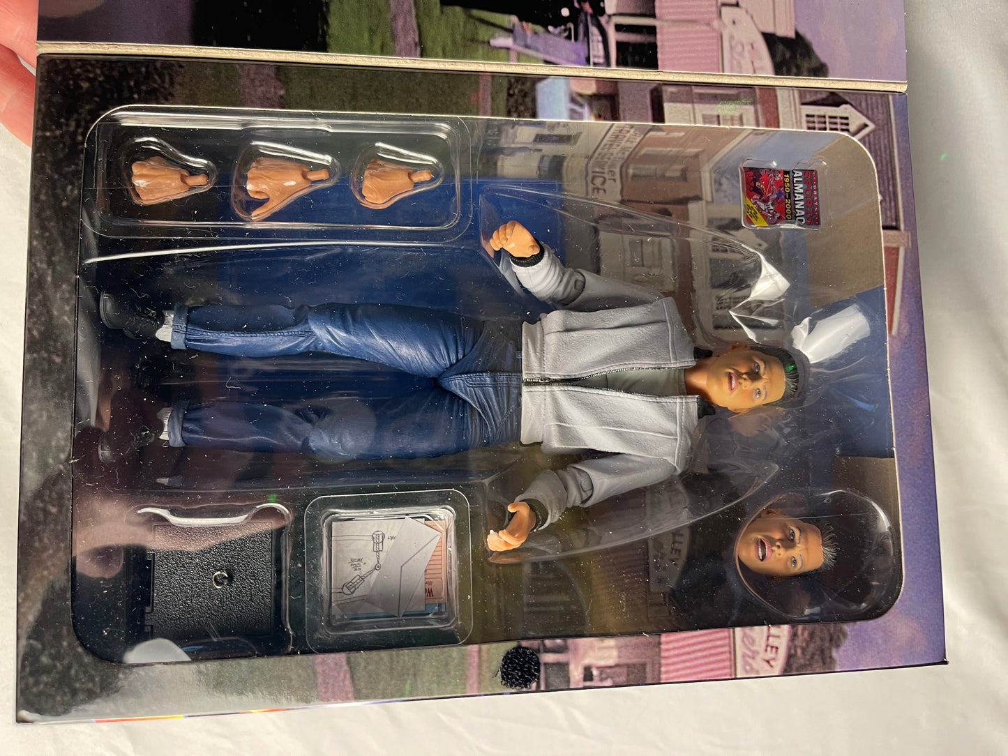 Back To The Future II Biff Tannen 7” Action Figure/ Grays Sports Almanac Neca
