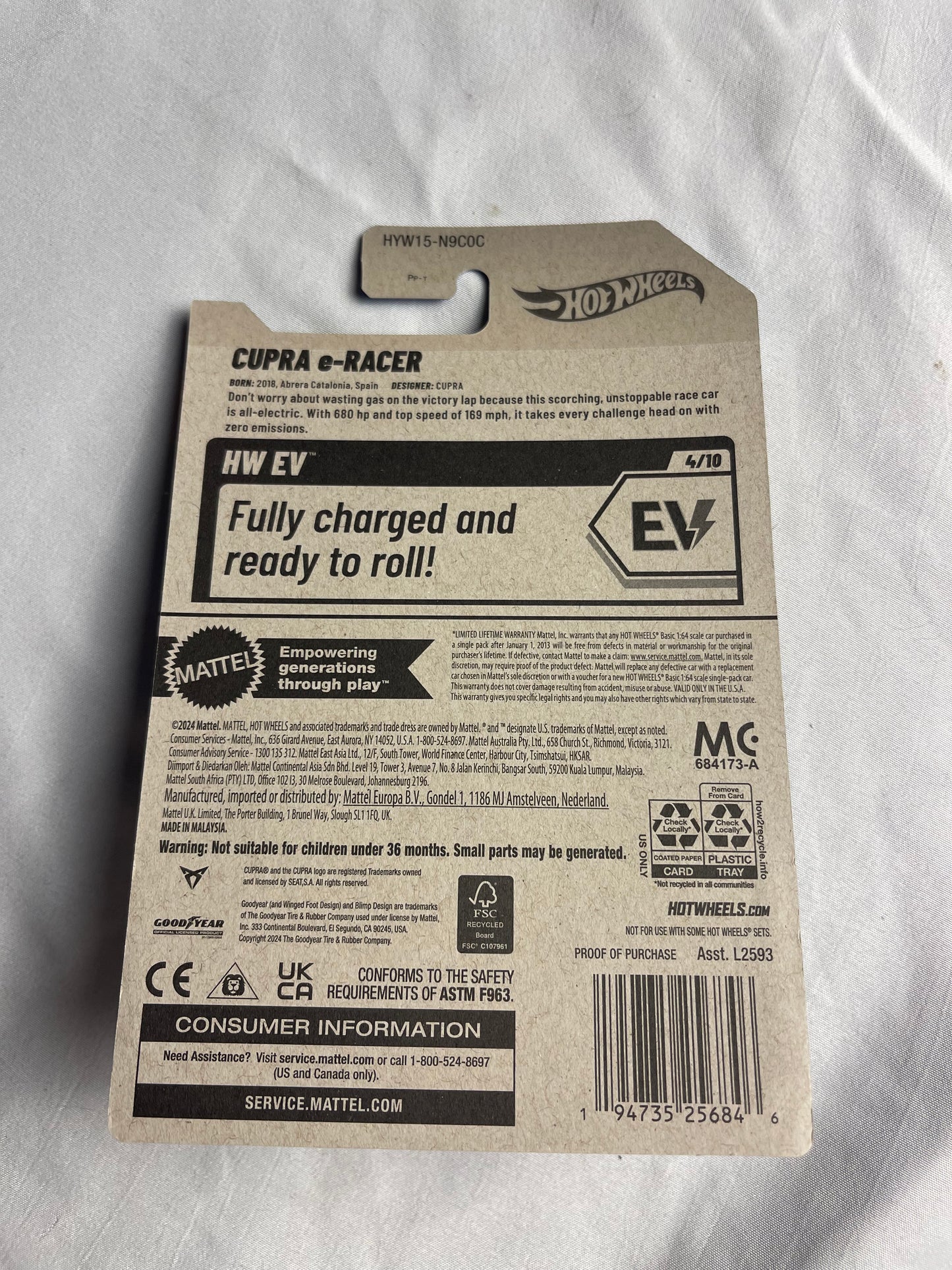 Hot Wheels CUPRA e-RACER Purple #72 Mainline 2025 Case C/D (In-Stock) New EV