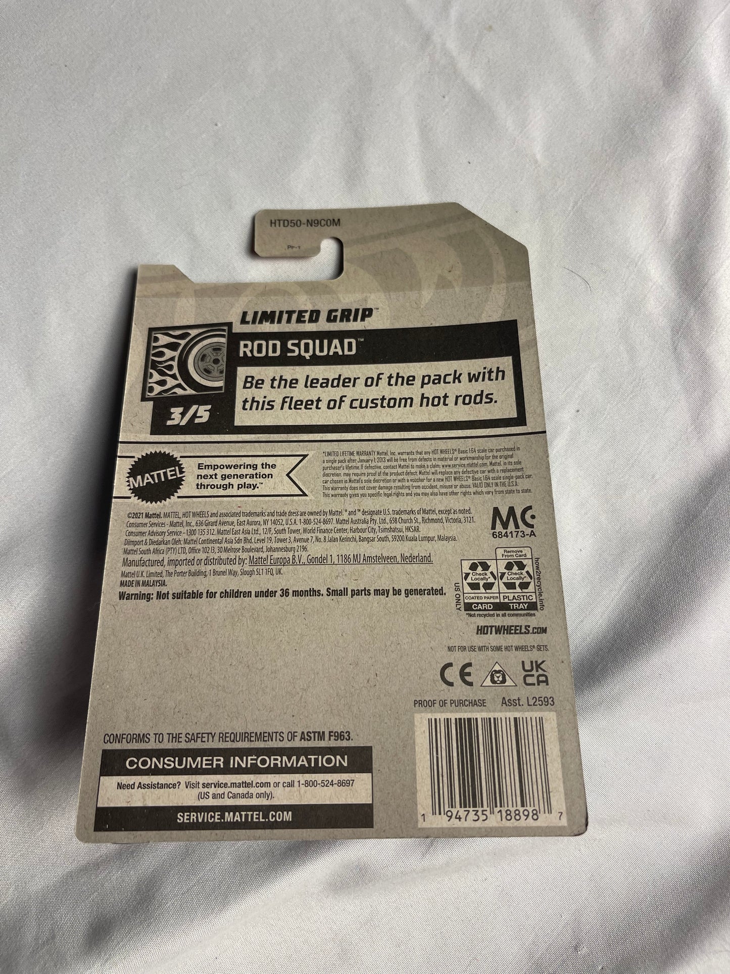 HOT WHEELS 2024 ROD SQUAD 3/5 - LIMITED GRIP OLIVE GREEN