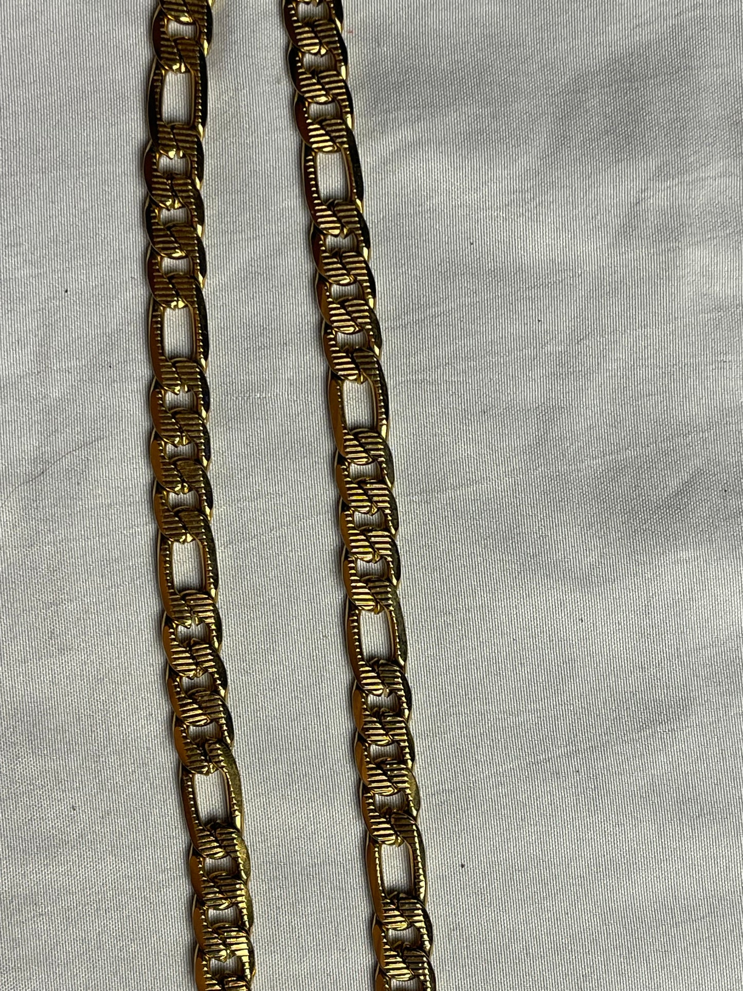 7.5mm Figaro Chain gold plated Necklace Hip Hop Stainless Steel Link Chain 20 Inch Necklace