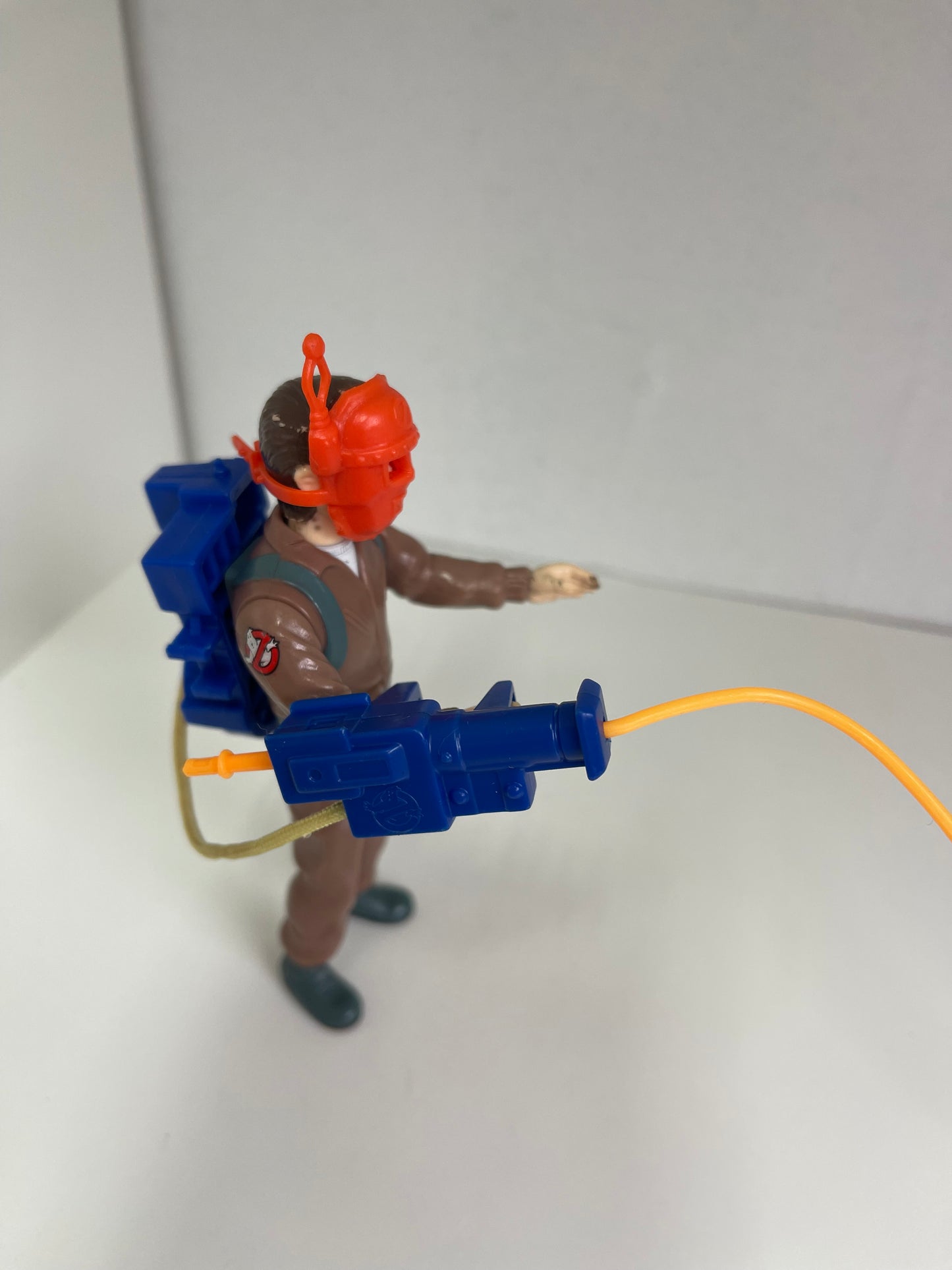 The Real Ghostbusters Slimed Heroes 1984 Peter Venkman with a Vintage 1990 slimed hero’s mask