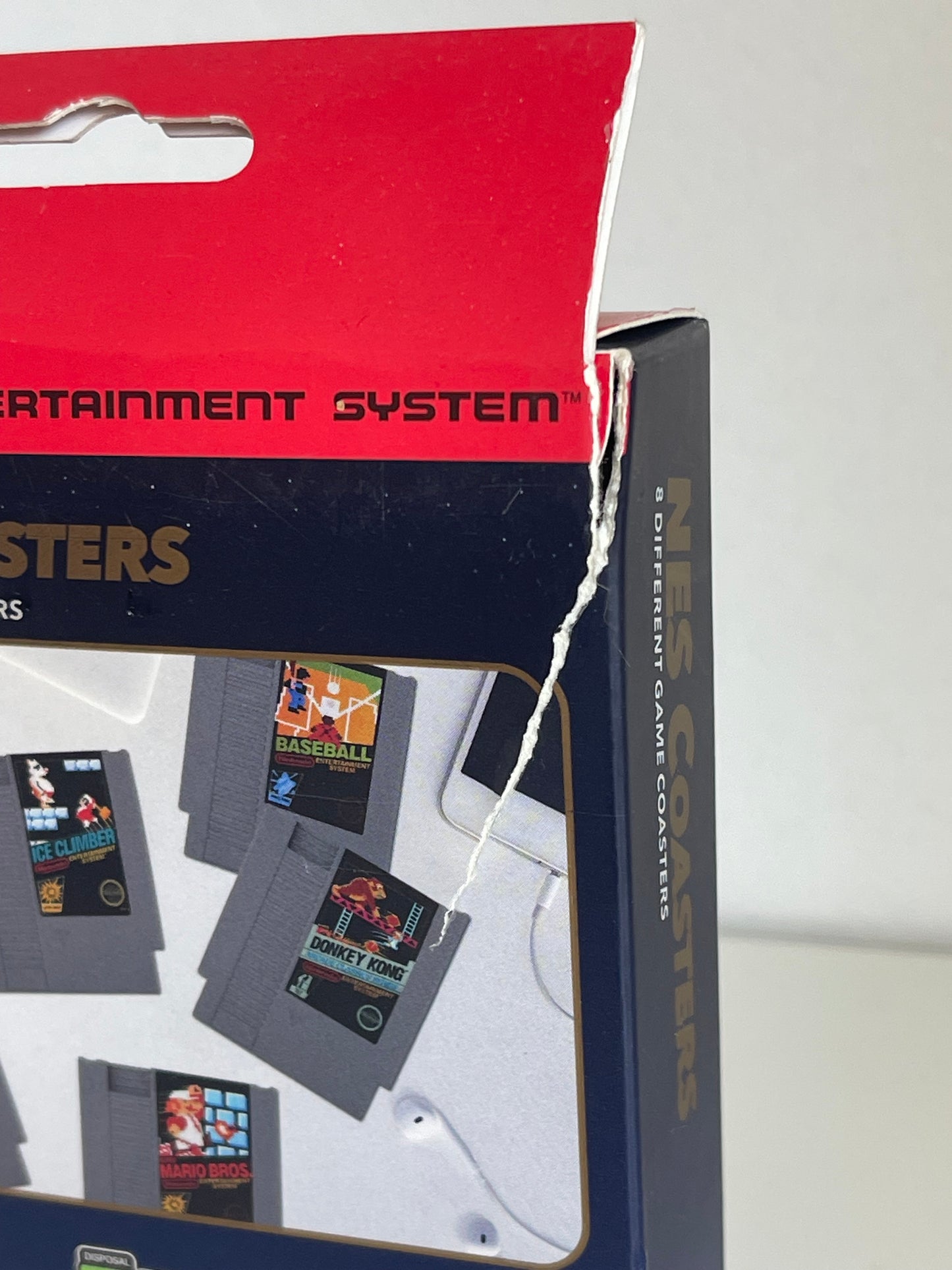 Nintendo NES Classic Video Game Cartridge Coasters. New In Box. Set 8 Coasters