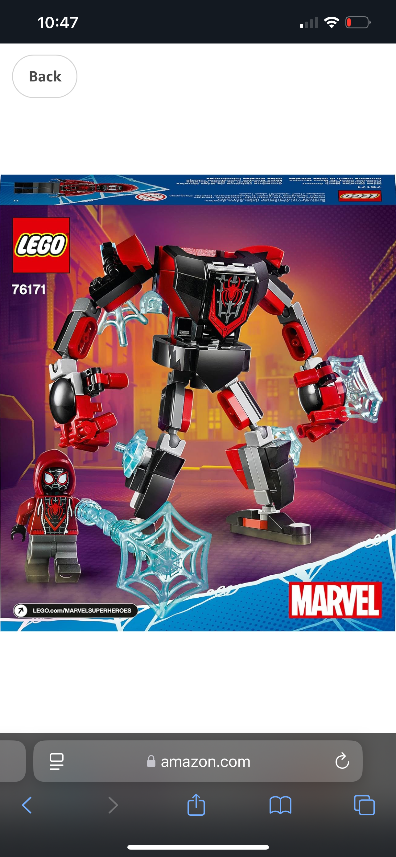 LEGO 76171 Super Heroes Miles Morales Mech Armour