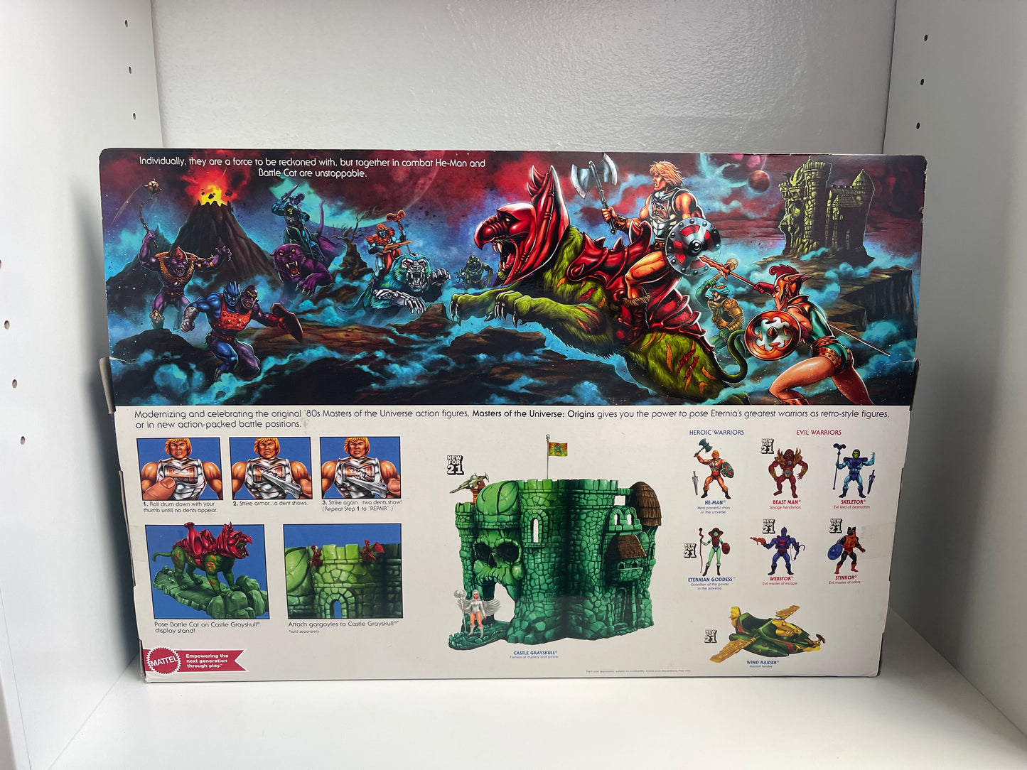 MASTERS OF THE UNIVERSE ORIGINS BATTLEFIELD WARRIORS HE-MAN BATTLECAT 2 PACK!