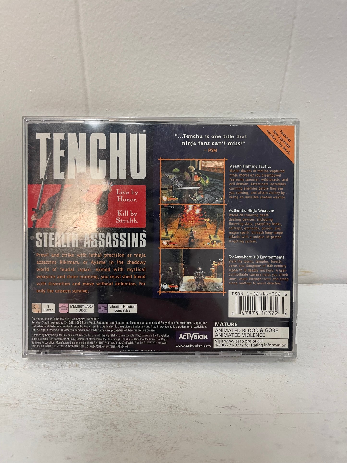 Tenchu Stealth Assassins (Sony Playstation 1, PS1, 1998) Complete Greatest Hits