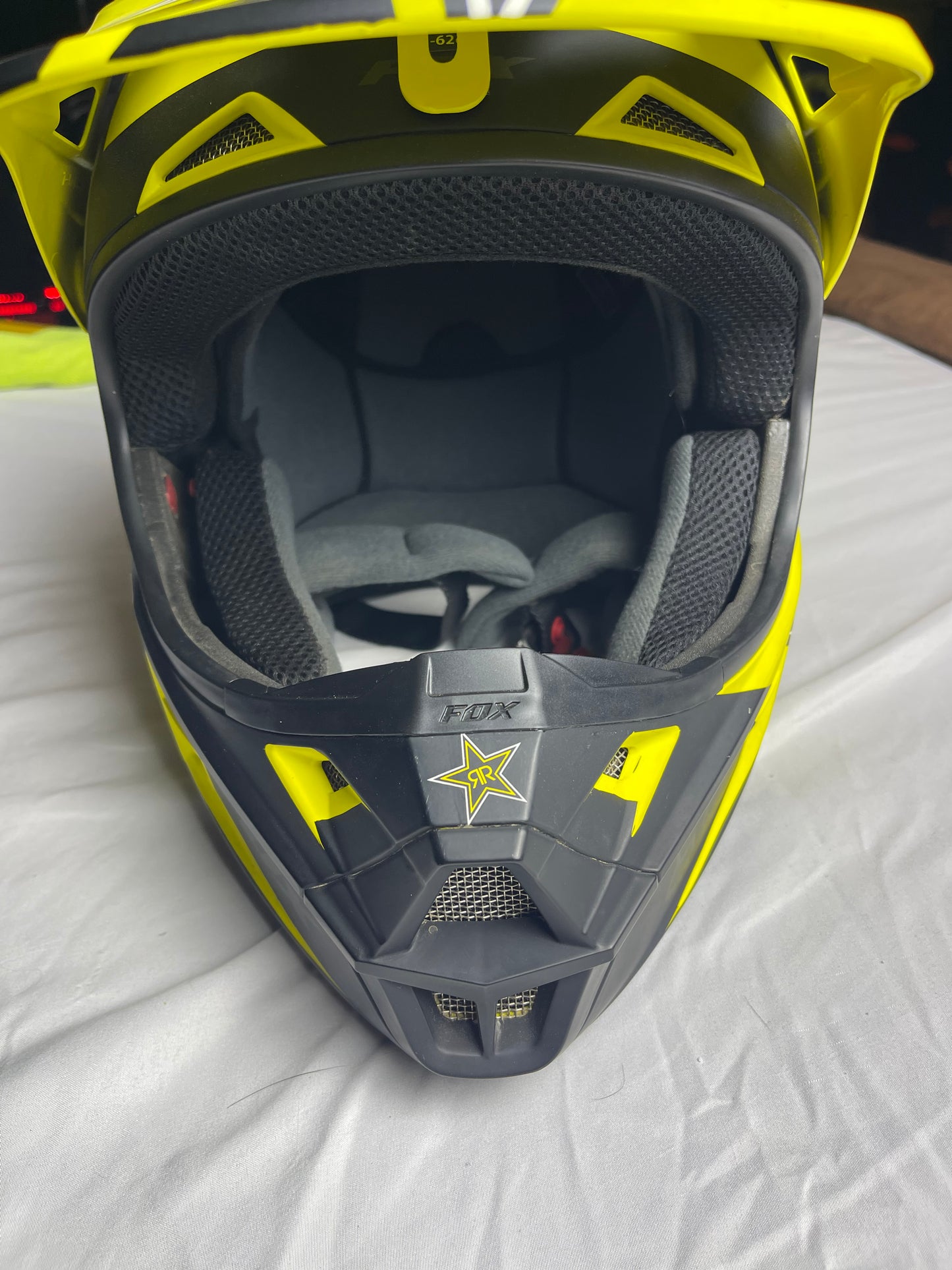 Fox V1 Rockstar Energy Drink MTX Helmet Size XL