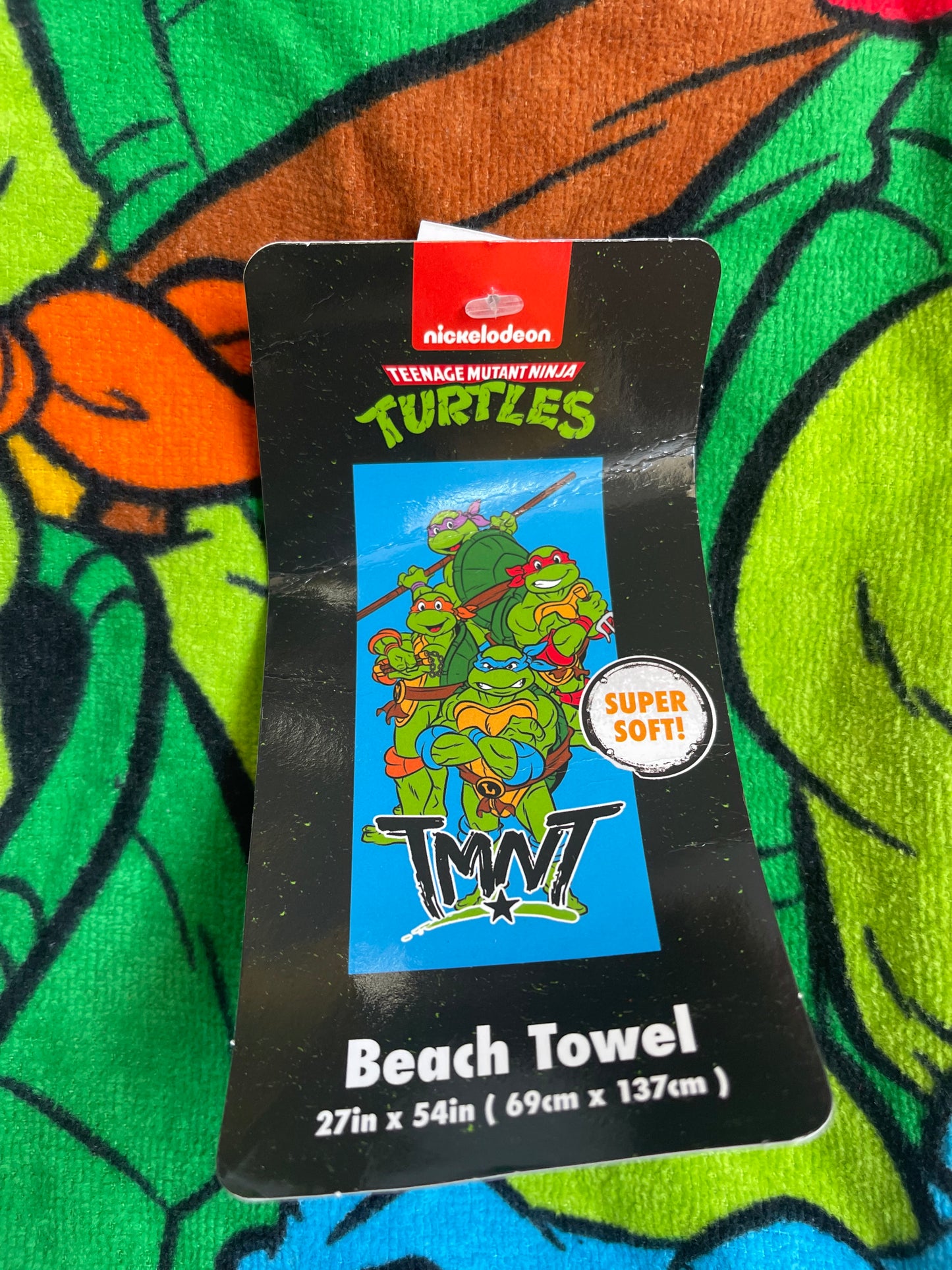 TMNT Teenage Mutant Ninja Turtles Large 27"×54" Beach Towel Nickelodeon New