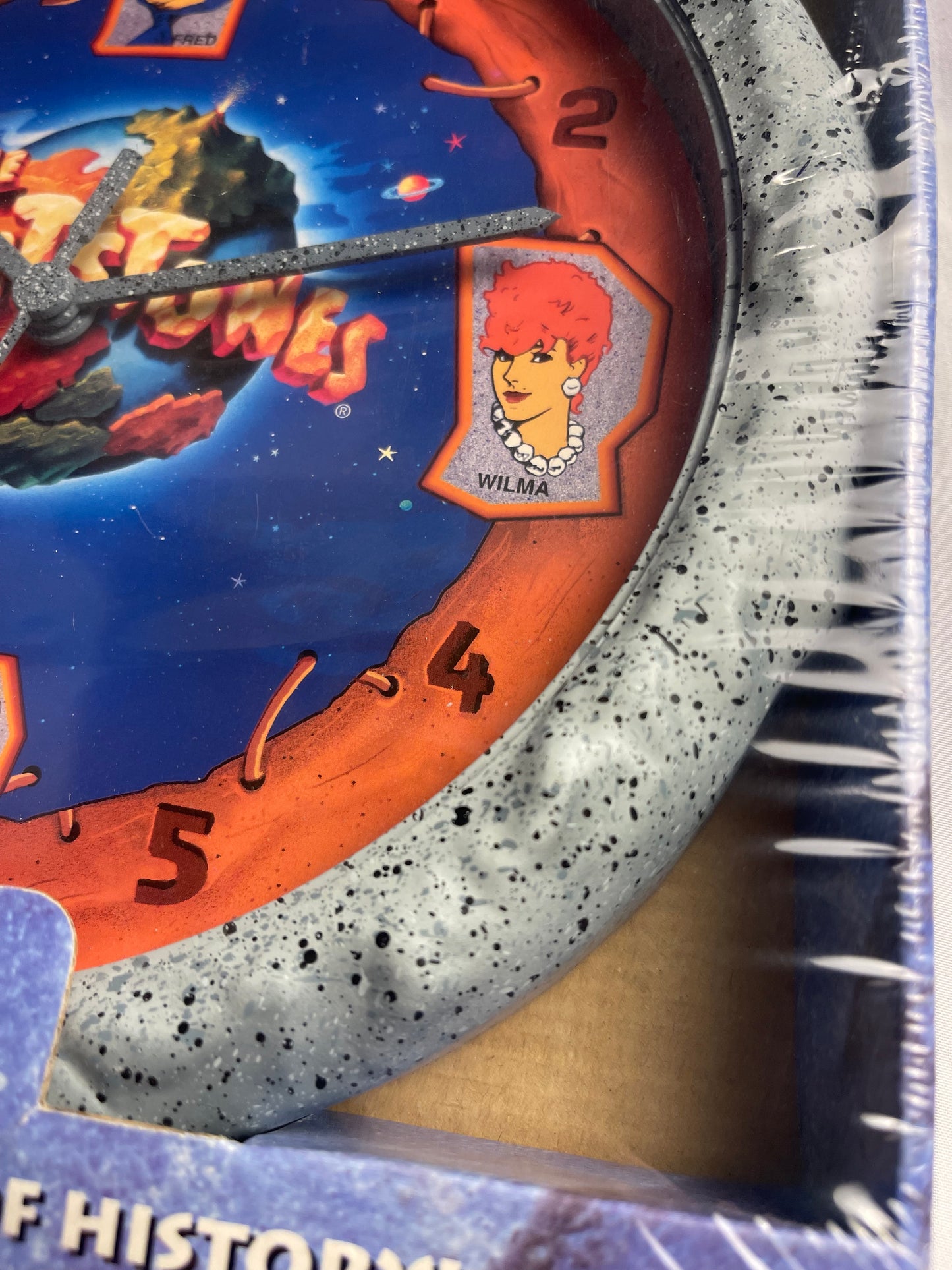 The Flintstones The Move, Quartz Wall Clock 1993 NIB 9” Diameter