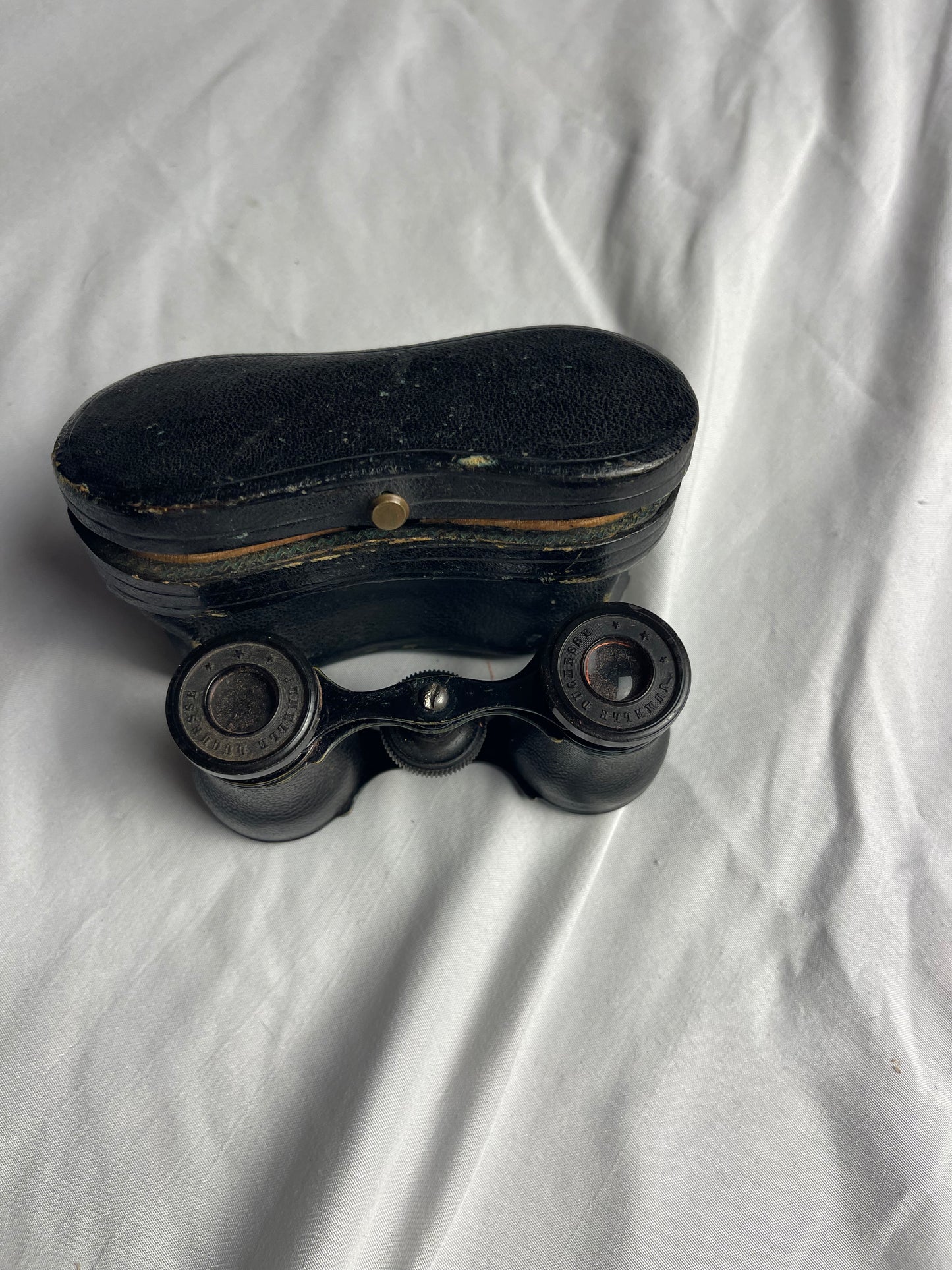 Antique Lemaire Paris Fab Binoculars & leather case