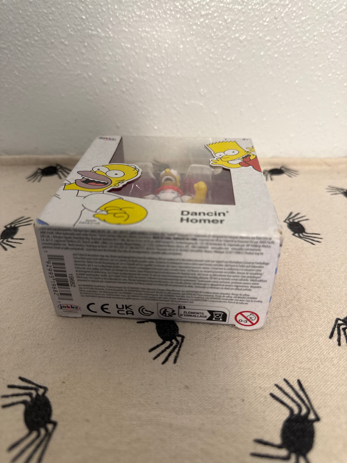 Dancin’ Homer Simpson 2.5" Figure – Jakks Pacific New in Box – (sun faded)(package damage )
