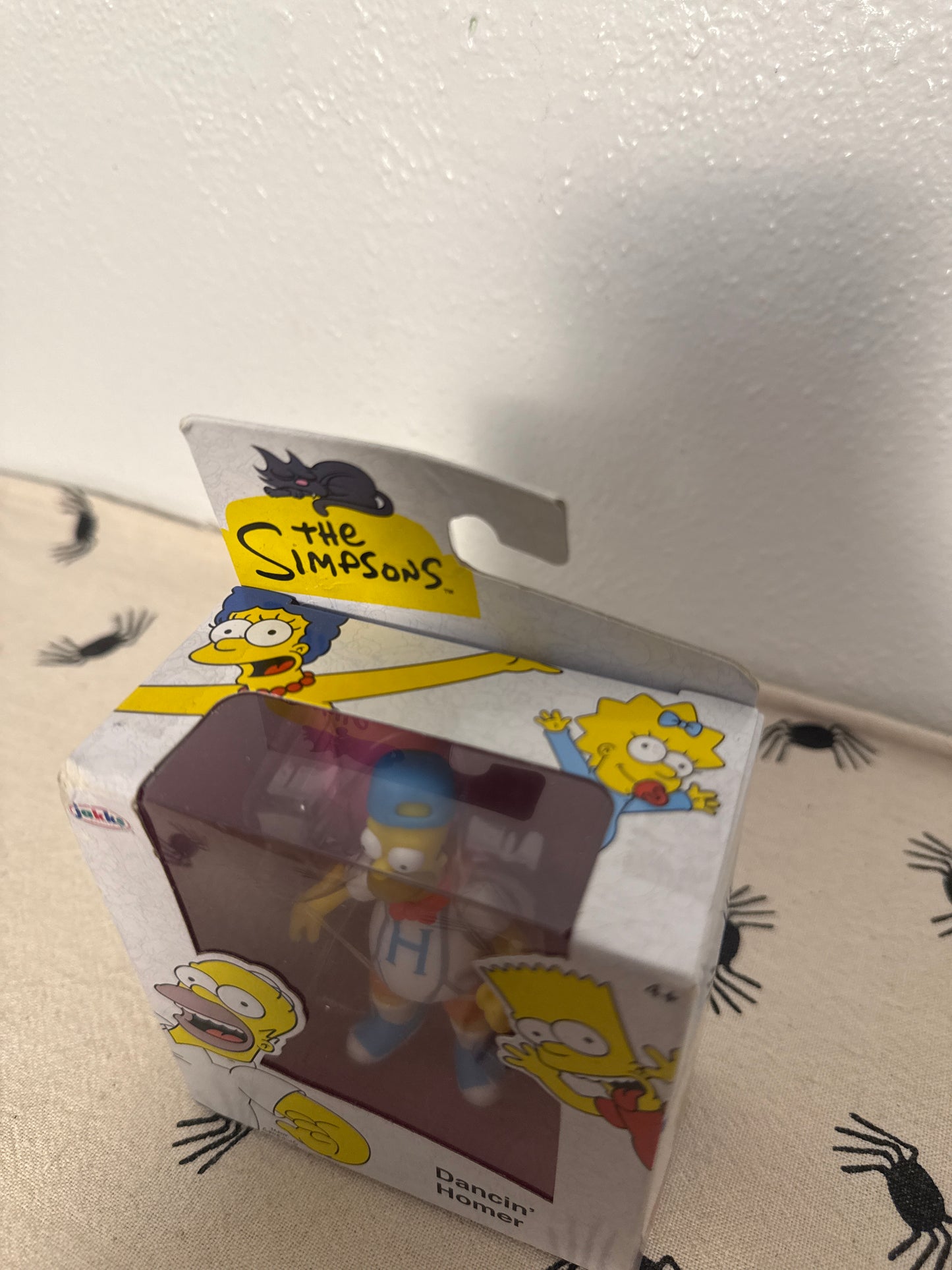 Dancin’ Homer Simpson 2.5" Figure – Jakks Pacific New in Box – (sun faded)(package damage )