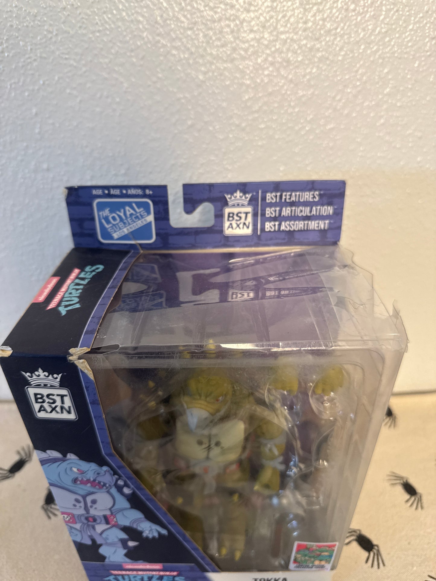 TMNT Tokka Teenage Mutant Ninja Turtles BST AXN  Action Figure(package sun faded & damaged )