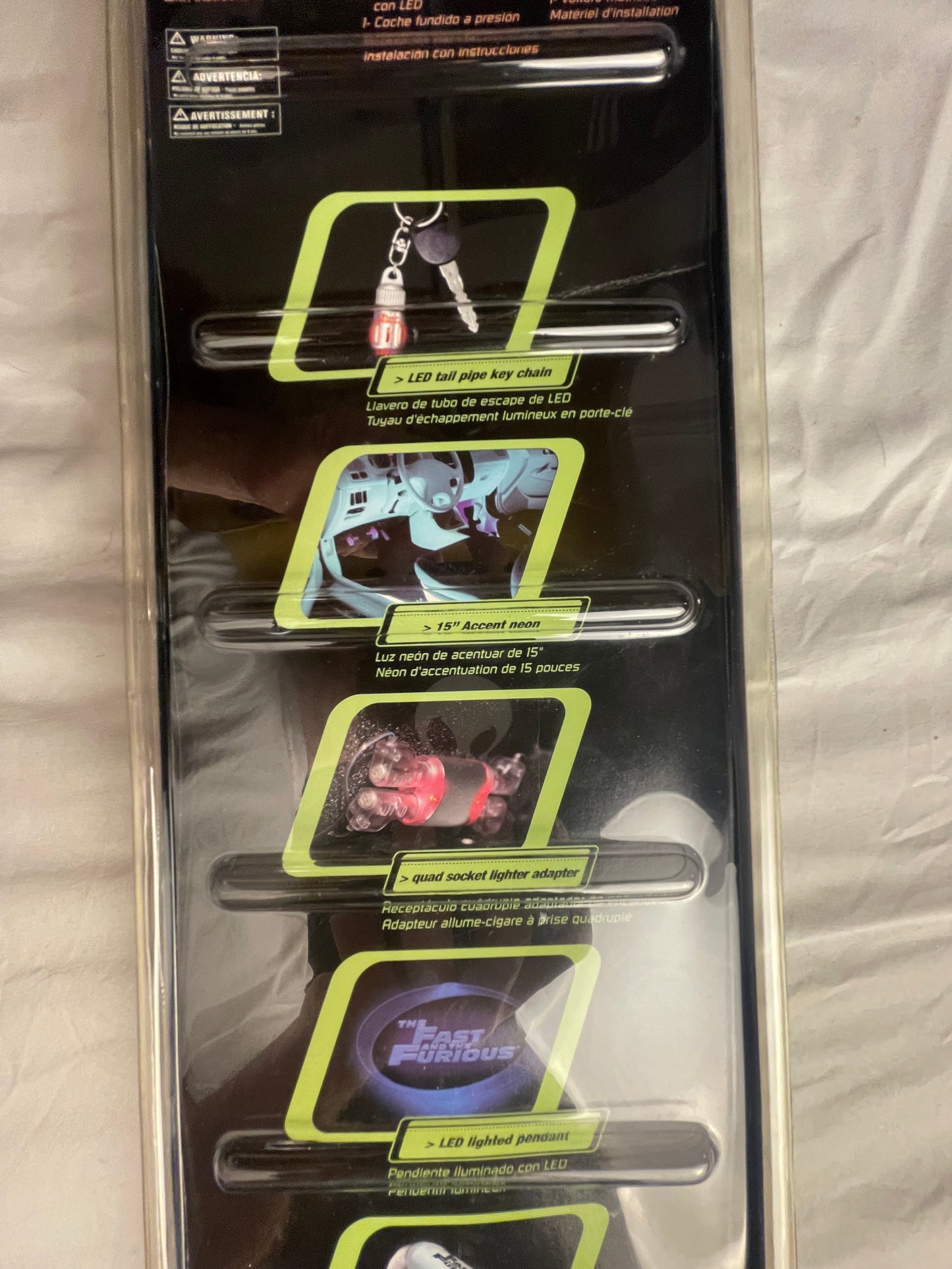 Streetglow Fast And The Furious 15' Accent Neon Interior Tube Light Combo Pack Set New In Package Sealed