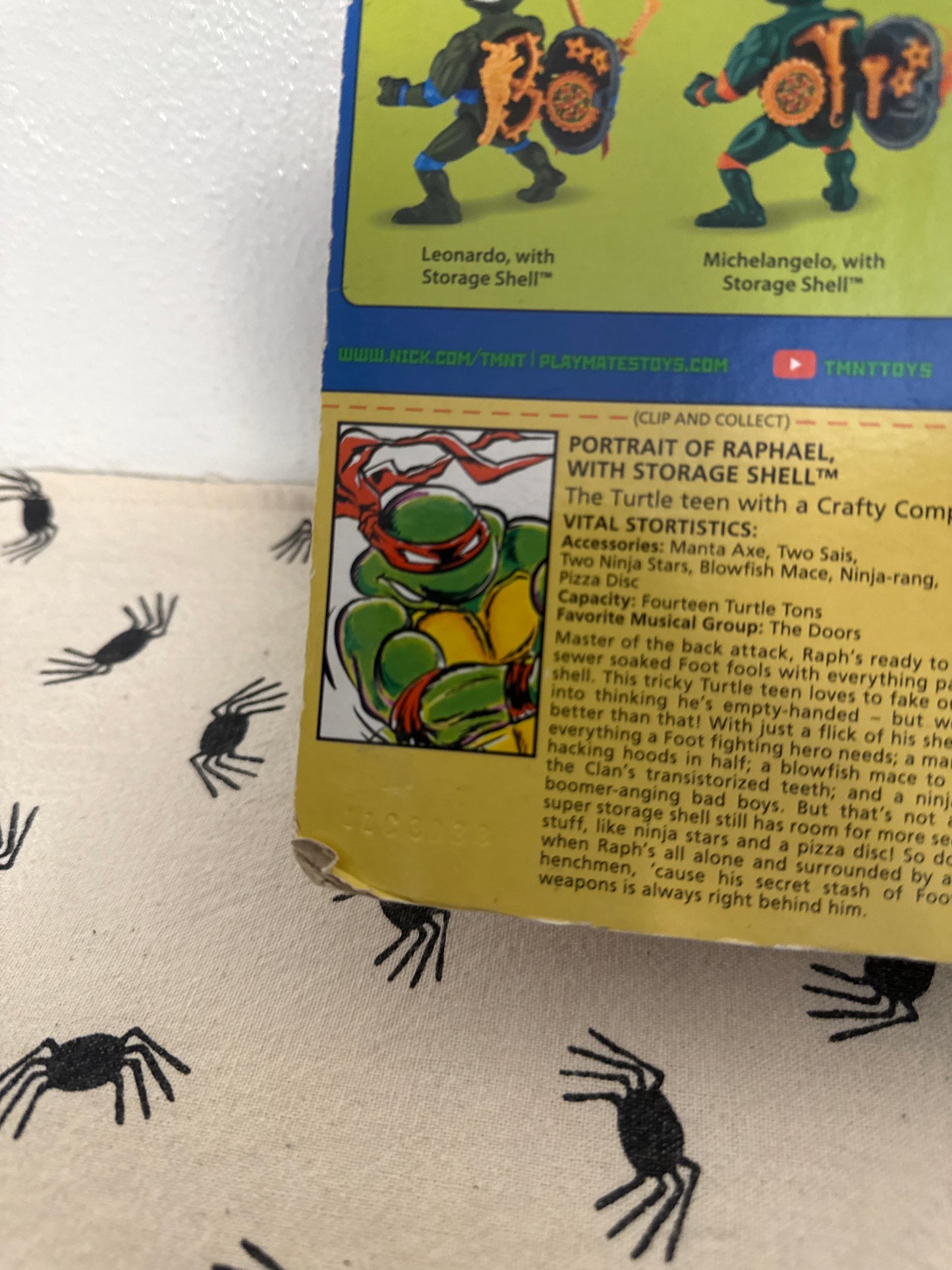 Raphael Storage Shell Teenage Mutant Ninja Turtles TMNT Playmates Retro(sun faded) (damaged package)