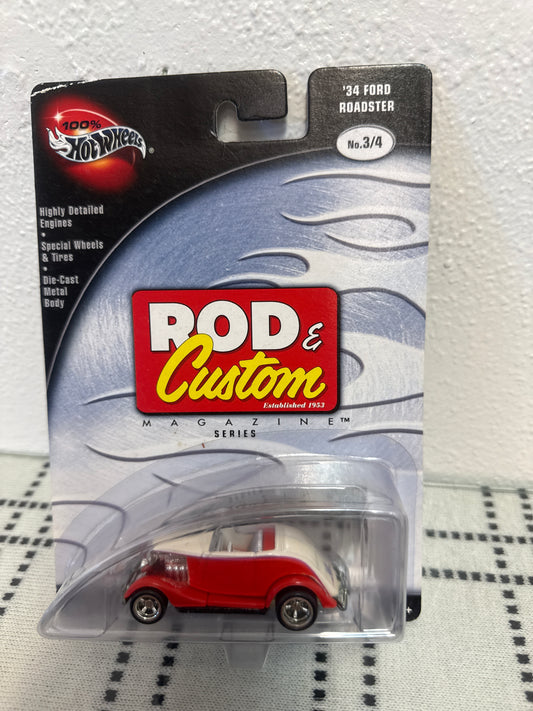 100% Hot Wheels 1934 Ford Roadster Rod & Custom Red