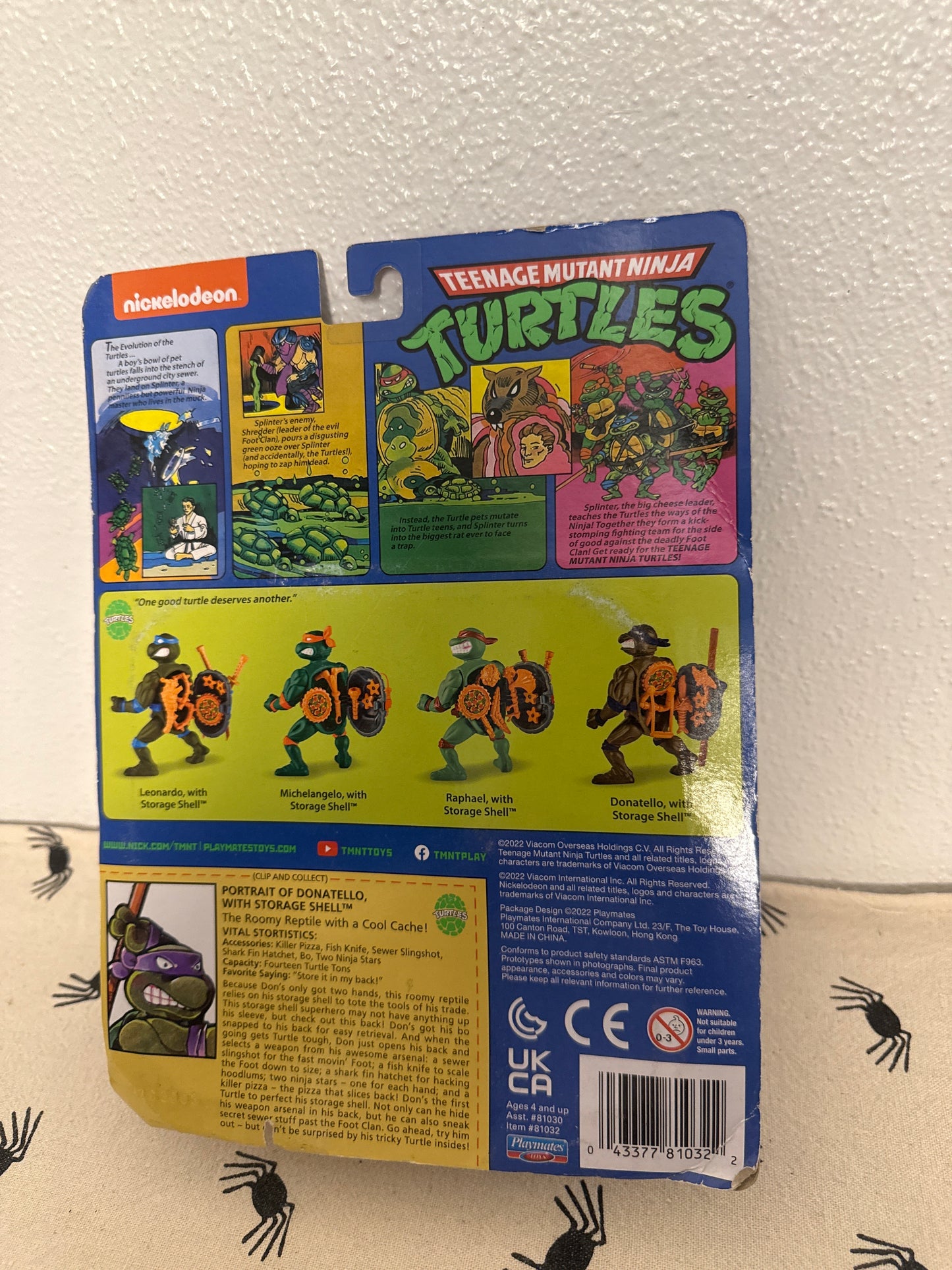 Teenage Mutant Ninja Turtles Donatello Storage Shell Action Figure Retro 2022(sun fade )(damaged package)