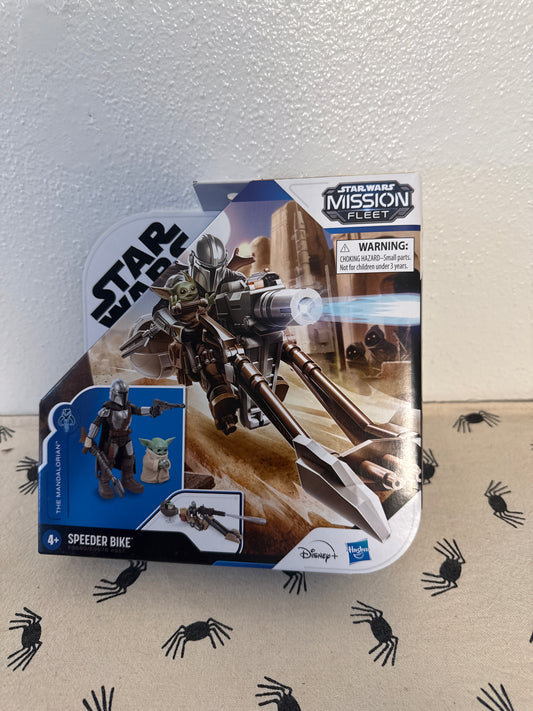 Star Wars Mission Fleet Speeder Bike Mandalorian Child Grogu Action Figure NIB