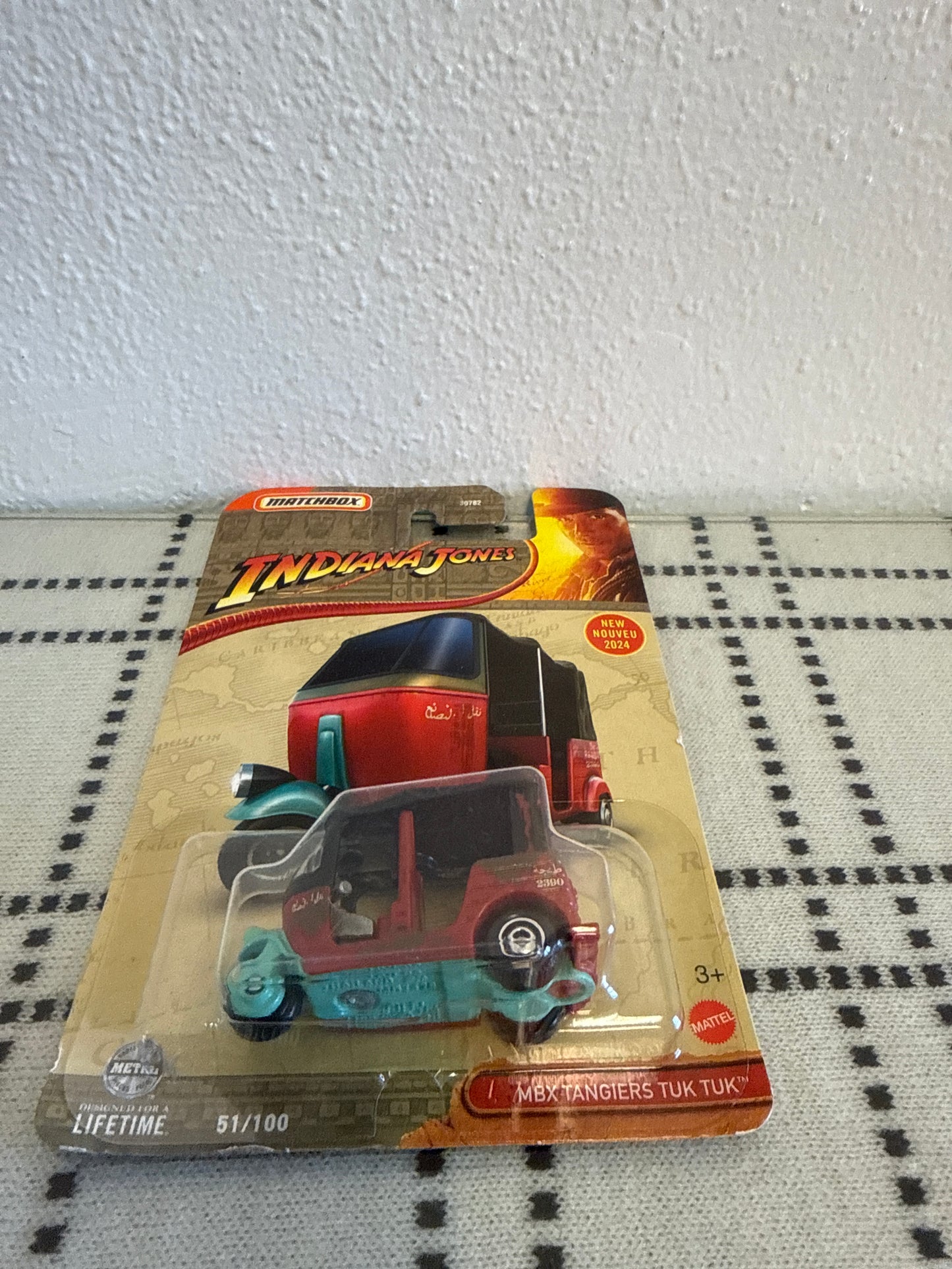 New! Matchbox 2024 MBX Indiana Jones 51/100 MBX Tangiers Tuk Tuk 2024 VHTF!(package damaged )