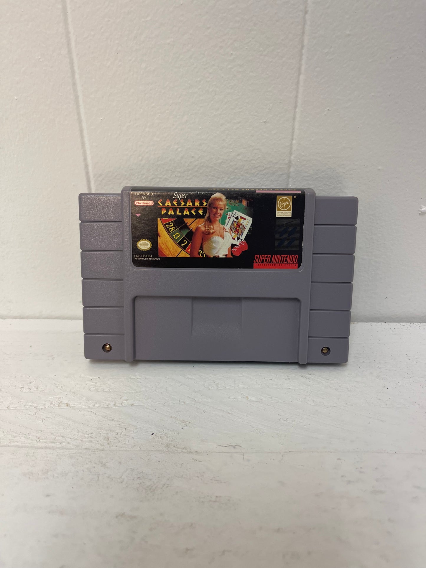 SUPER CAESARS PALACE - Super Nintendo Game - Used - Cartridge Only - TESTED