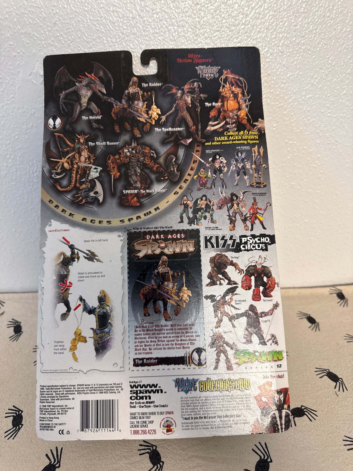 McFarlane Toys, Spawn Dark Ages Action Figure, The Raider, Series 11(package yellowed and slight damage )