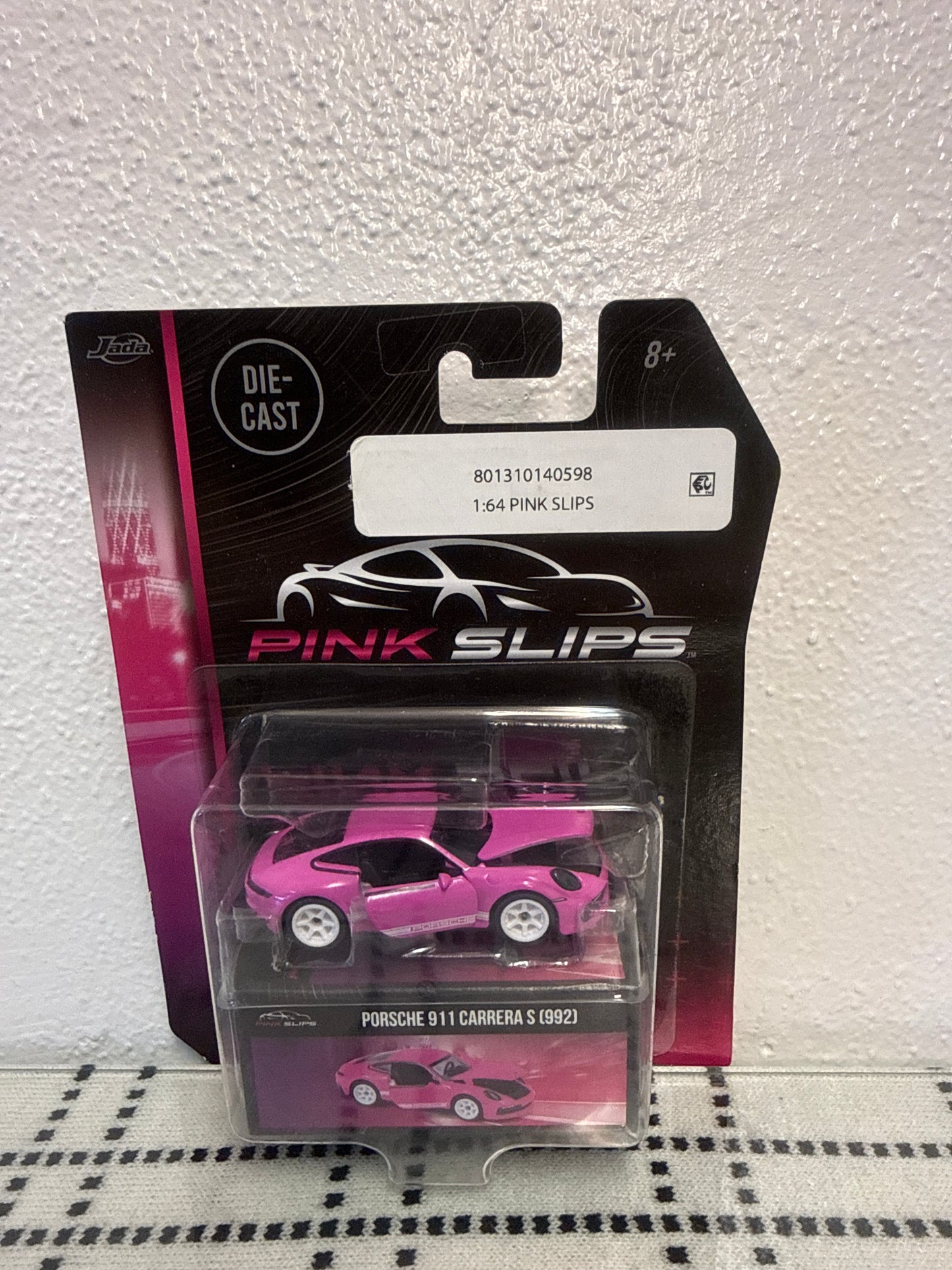 🔥Jada Toys Pink Slips PORSCHE 911 Carrera S 992 1:64 Pink🔥