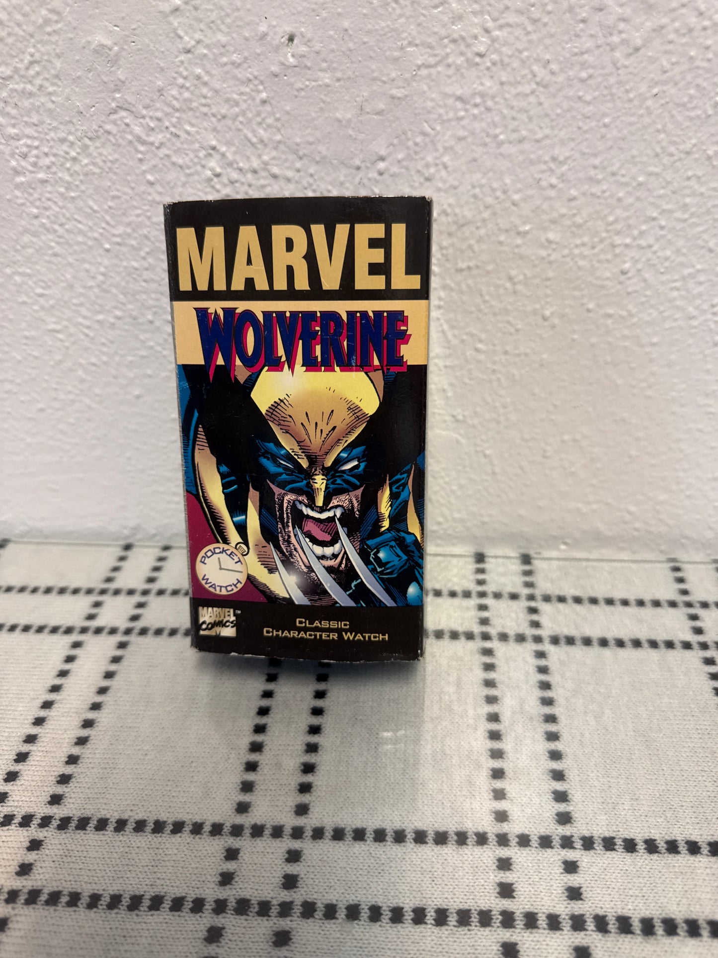 1996 Marvel Classics Wolverine Pocket Watch w/ Leather Case Brand New Artwatch