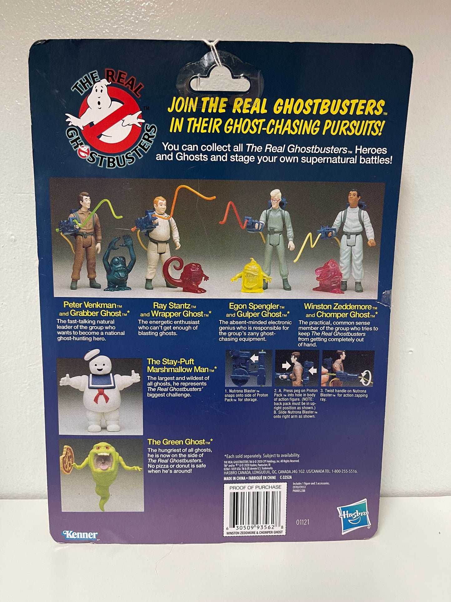 WINSTON ZEDDEMORE Chomper Ghost  the Real Ghostbusters Toy Kenner Hasbro