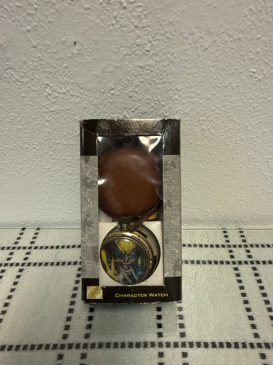 1996 Marvel Classics Wolverine Pocket Watch w/ Leather Case Brand New Artwatch
